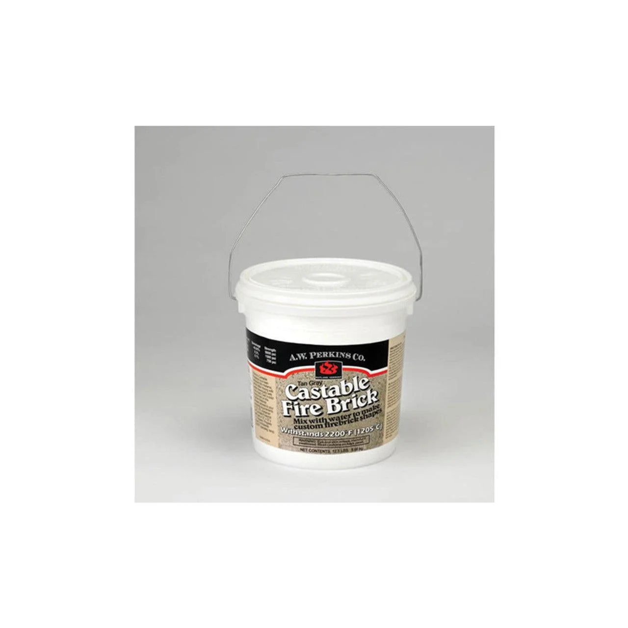 AW Perkins 1 Gallon Gray Castable Fire Brick (1 Case of 2)
