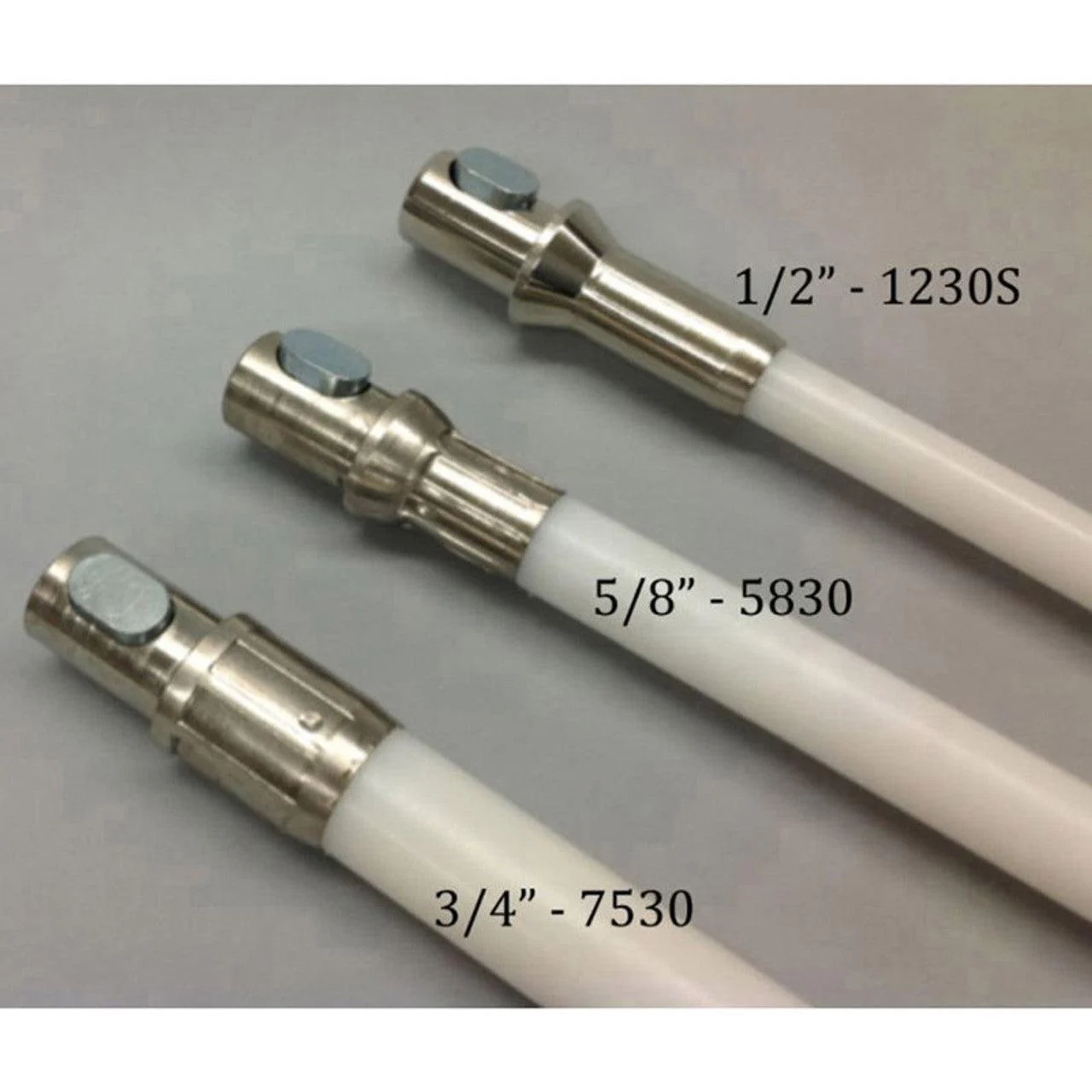 AW Perkins 3/4" X 3' 7530 Solid Nylon Co-Polymer Medium Stiffness Chimney Rod With ButtonLok Rod
