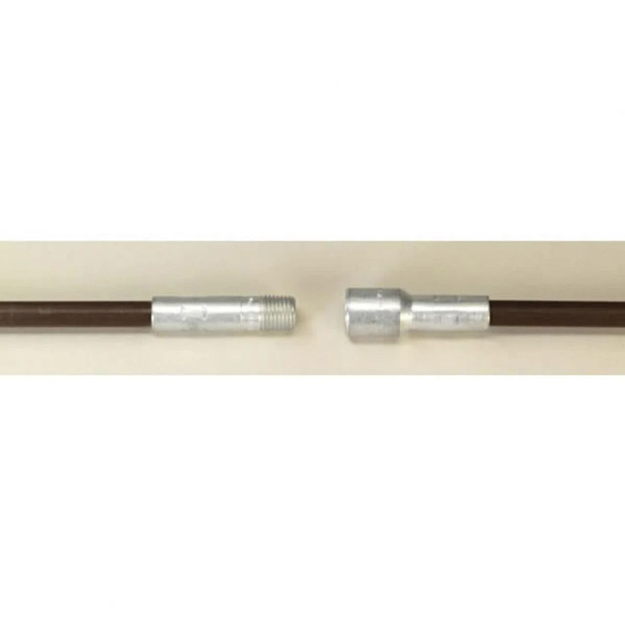 AW Perkins 6' Brown 15072 Light-Duty Fiberglass 1/4" NPT Chimney Cleaning Rod