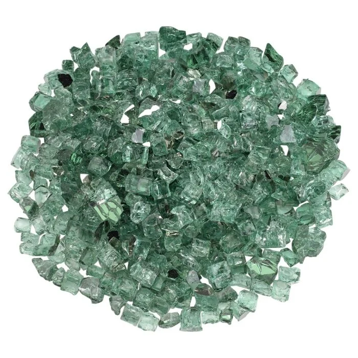 American Fireglass 1/2" Evergreen Reflective Fire Pit Glass (10 lbs in Bag)