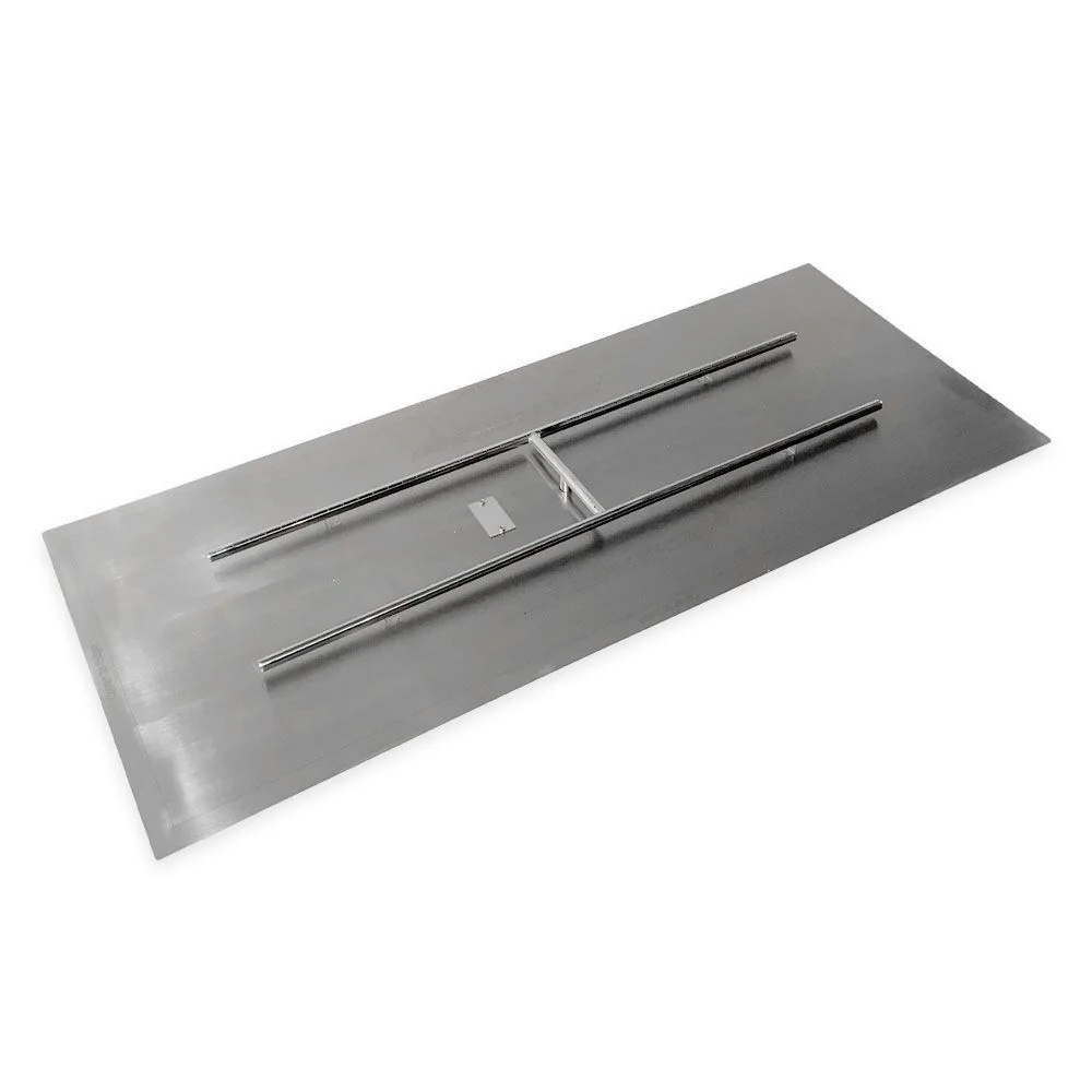 American Fireglass 60" x 24" Rectangular Stainless Steel Flat Fire Pit Pan