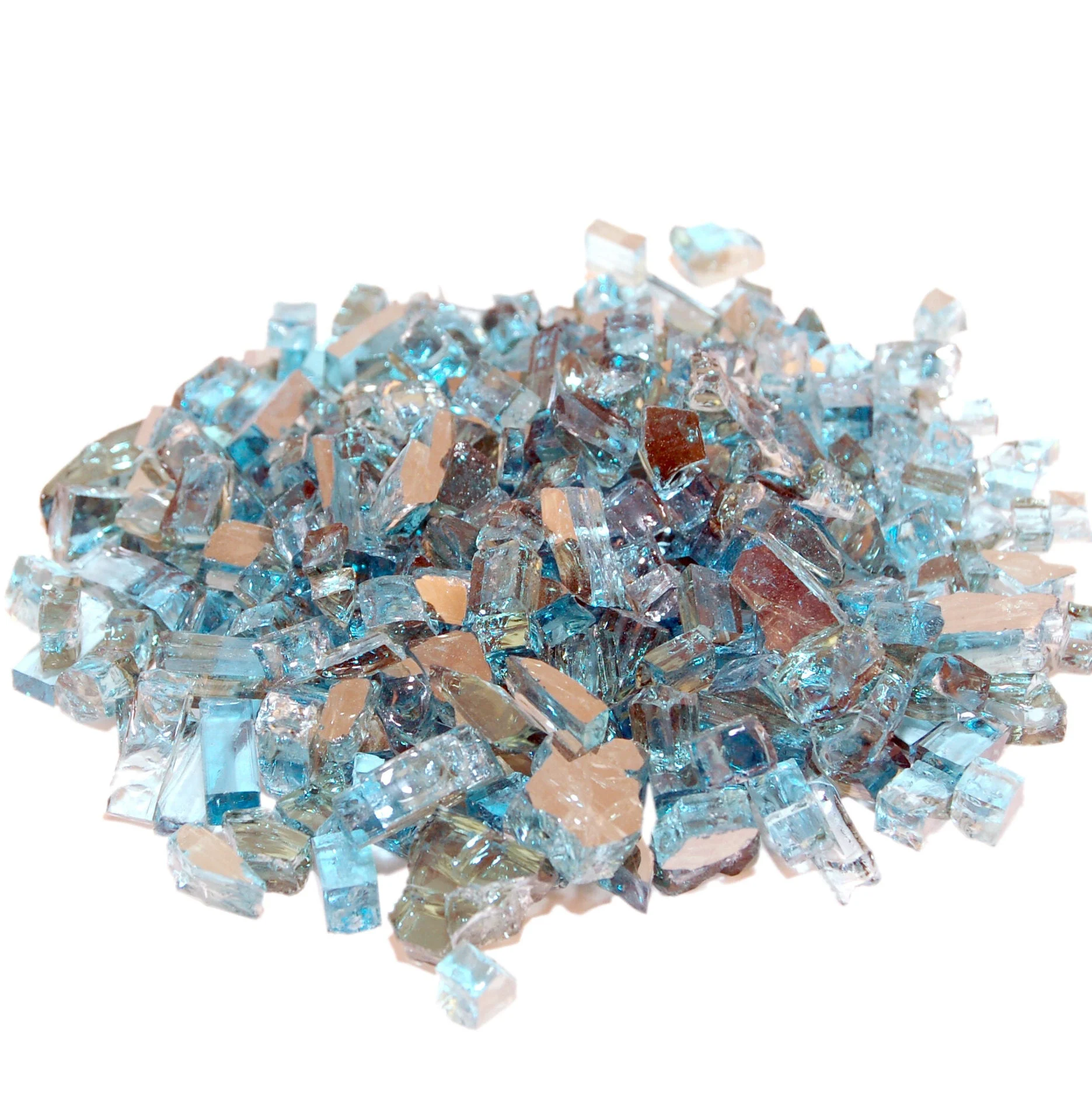 American Fyre Designs 10 Lbs. Azuria Reflective Fire Glass Media