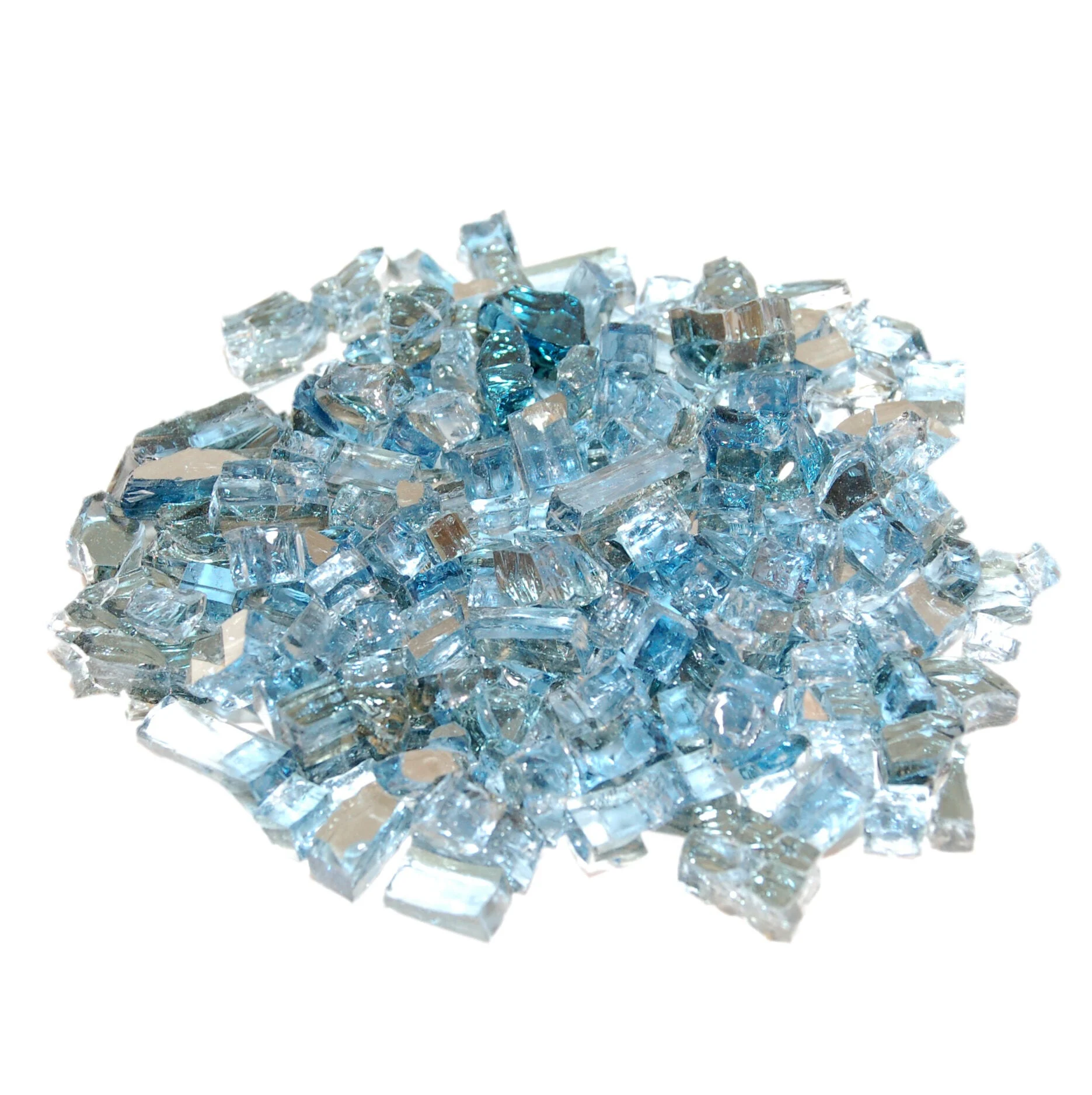 American Fyre Designs 10 Lbs. Caribbean Blue Reflective Fire Glass Media