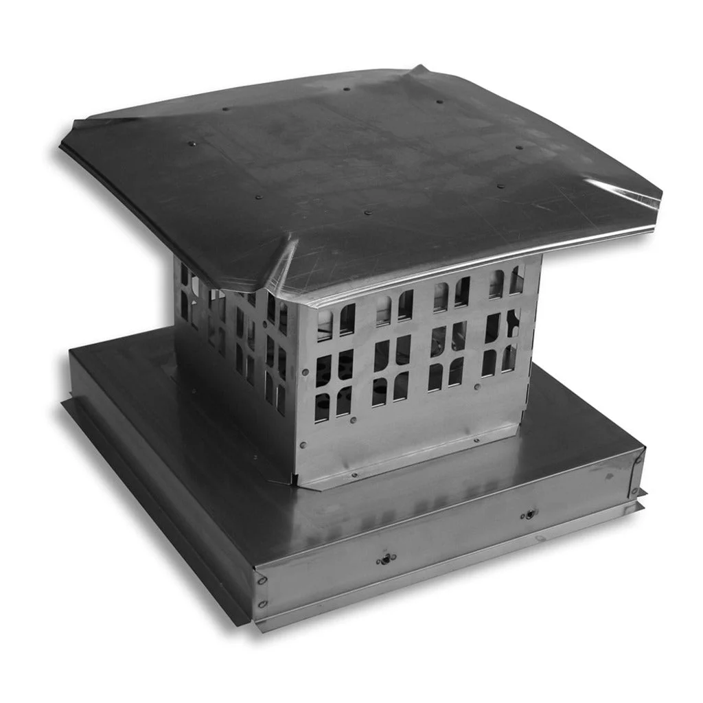 BDM Dalsin Line Pro-Form 4" x 4" VCL Termination Cap With 13" x 13" Stainless Steel Black Base