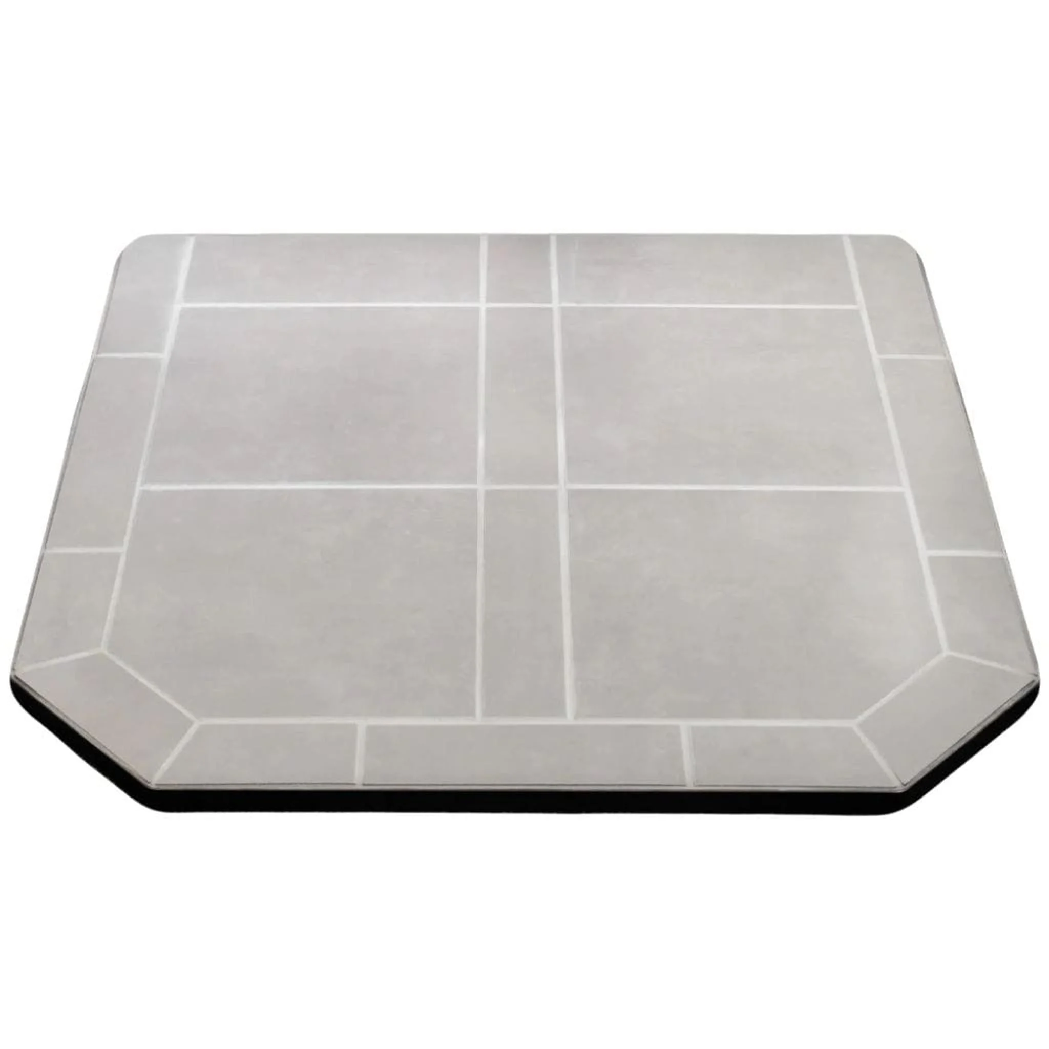 ComfortBilt Agate Grey Corner Hearth Pad for Pellet Stoves