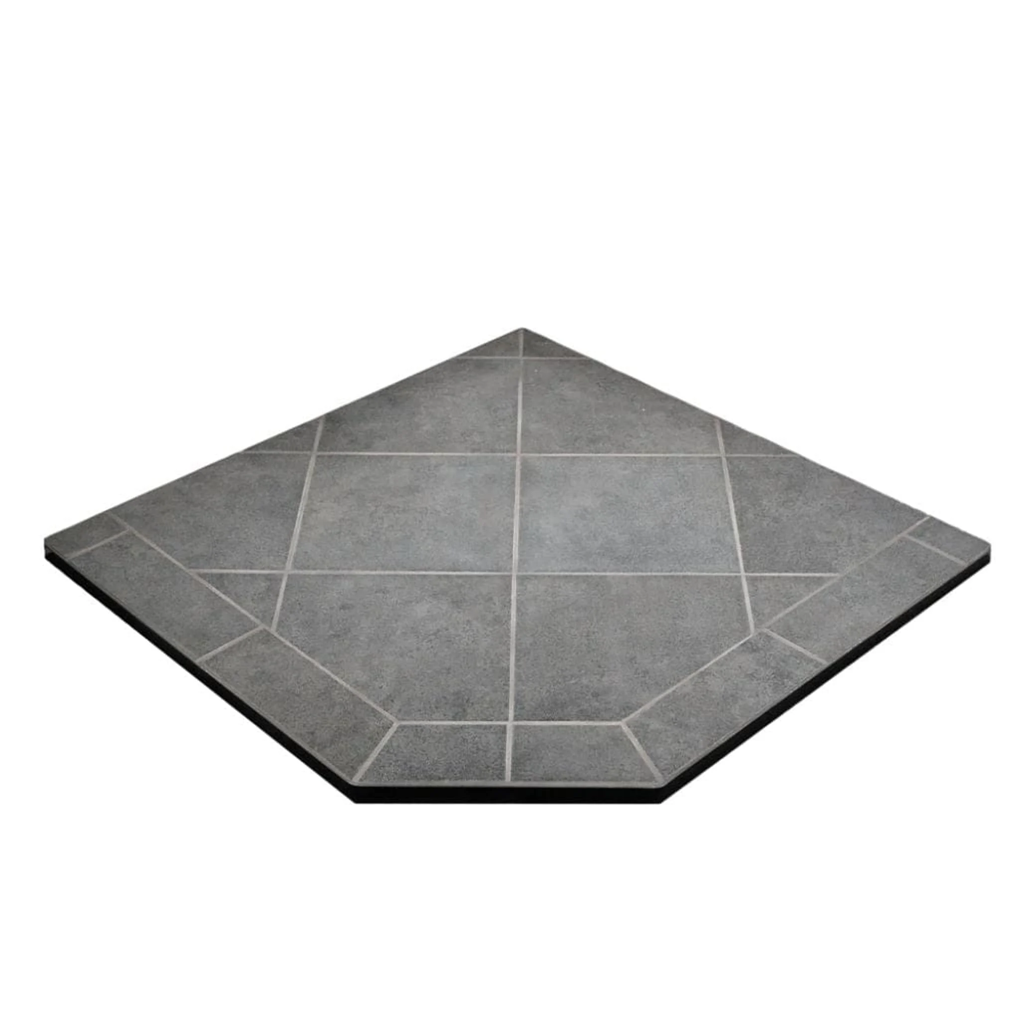 ComfortBilt Mill Black Corner Hearth Pad for Pellet Stoves