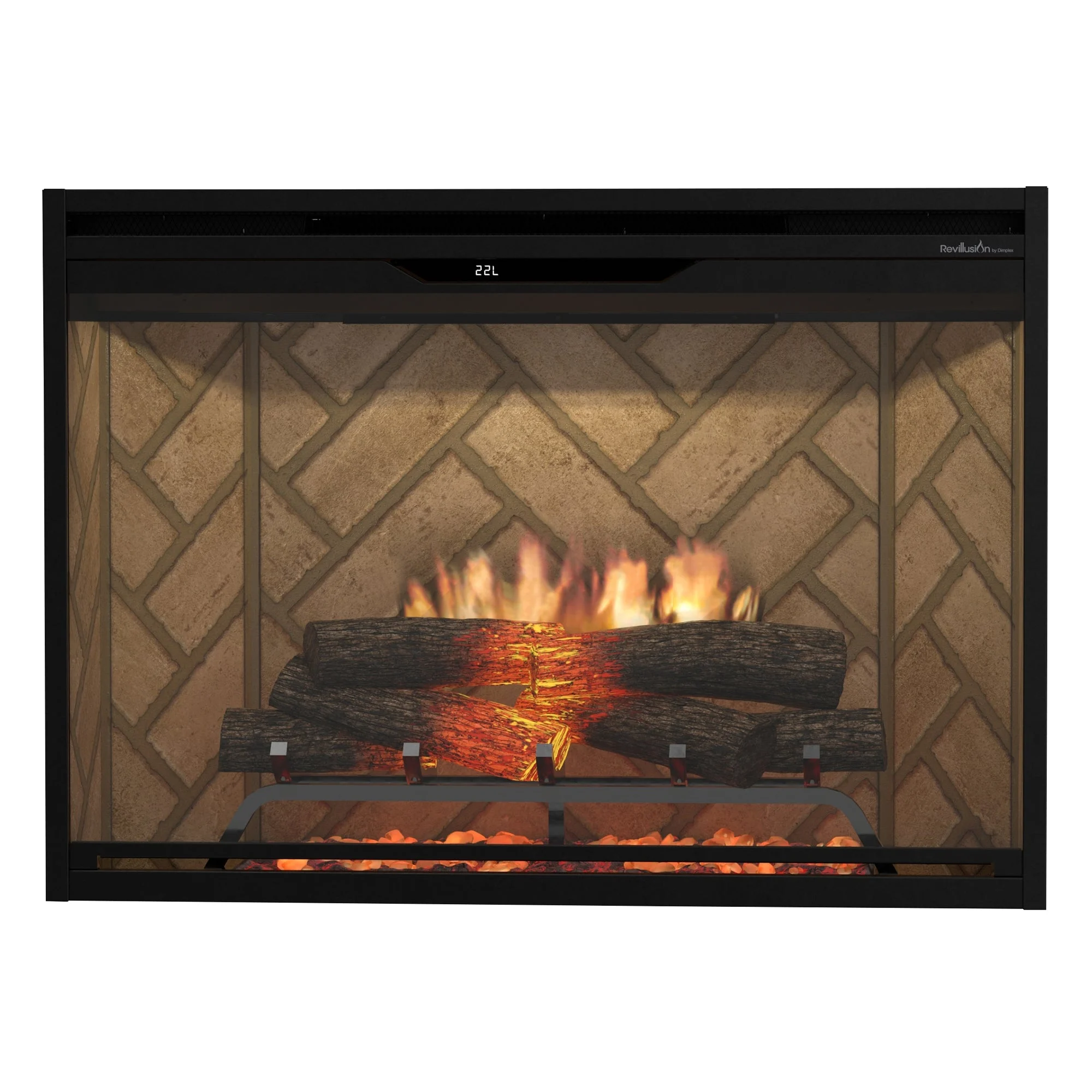 Dimplex Revillusion 36" Built-in Electric Firebox With Herringbone Backer