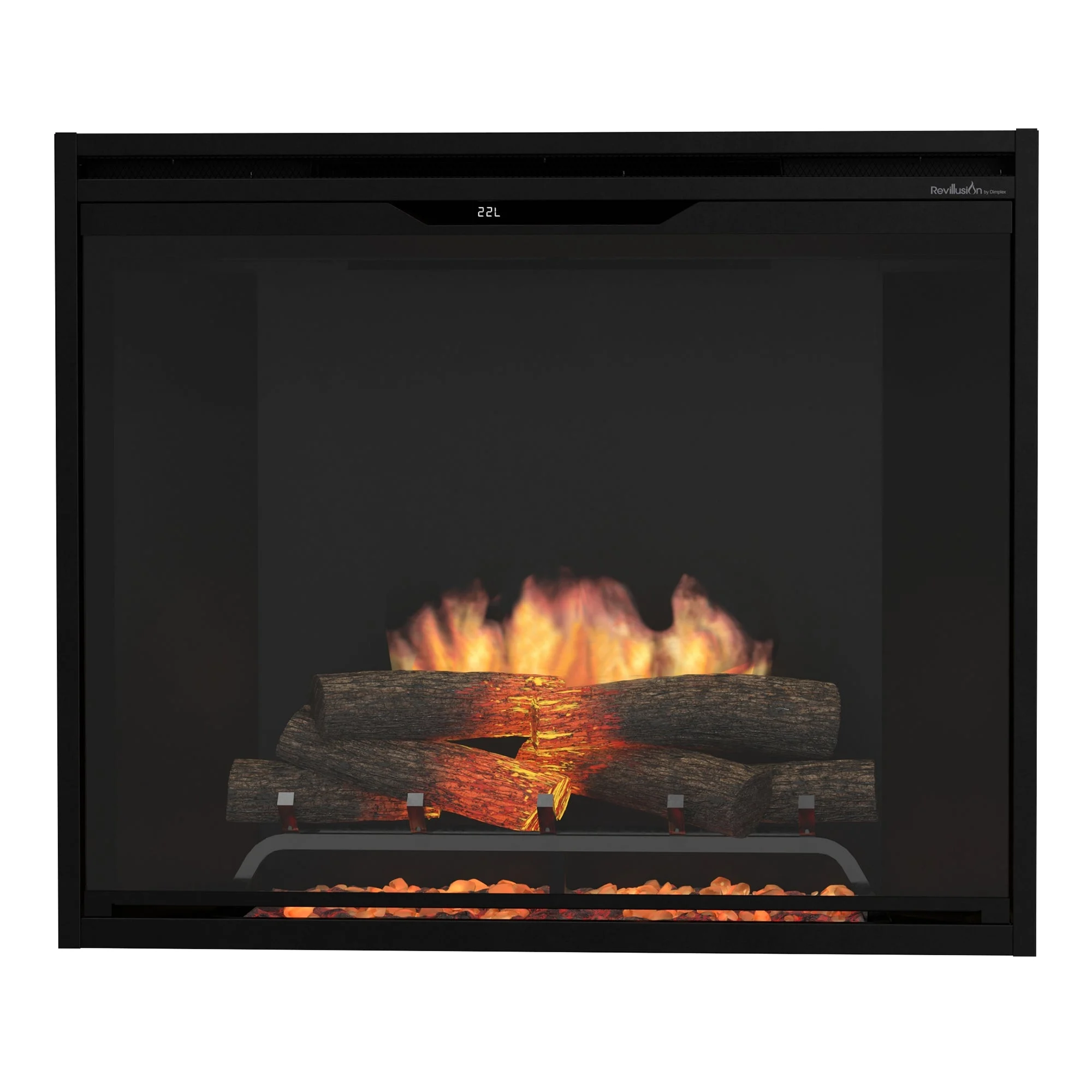 Dimplex Revillusion 36" Portrait Built-in Electric Firebox With Black Backer