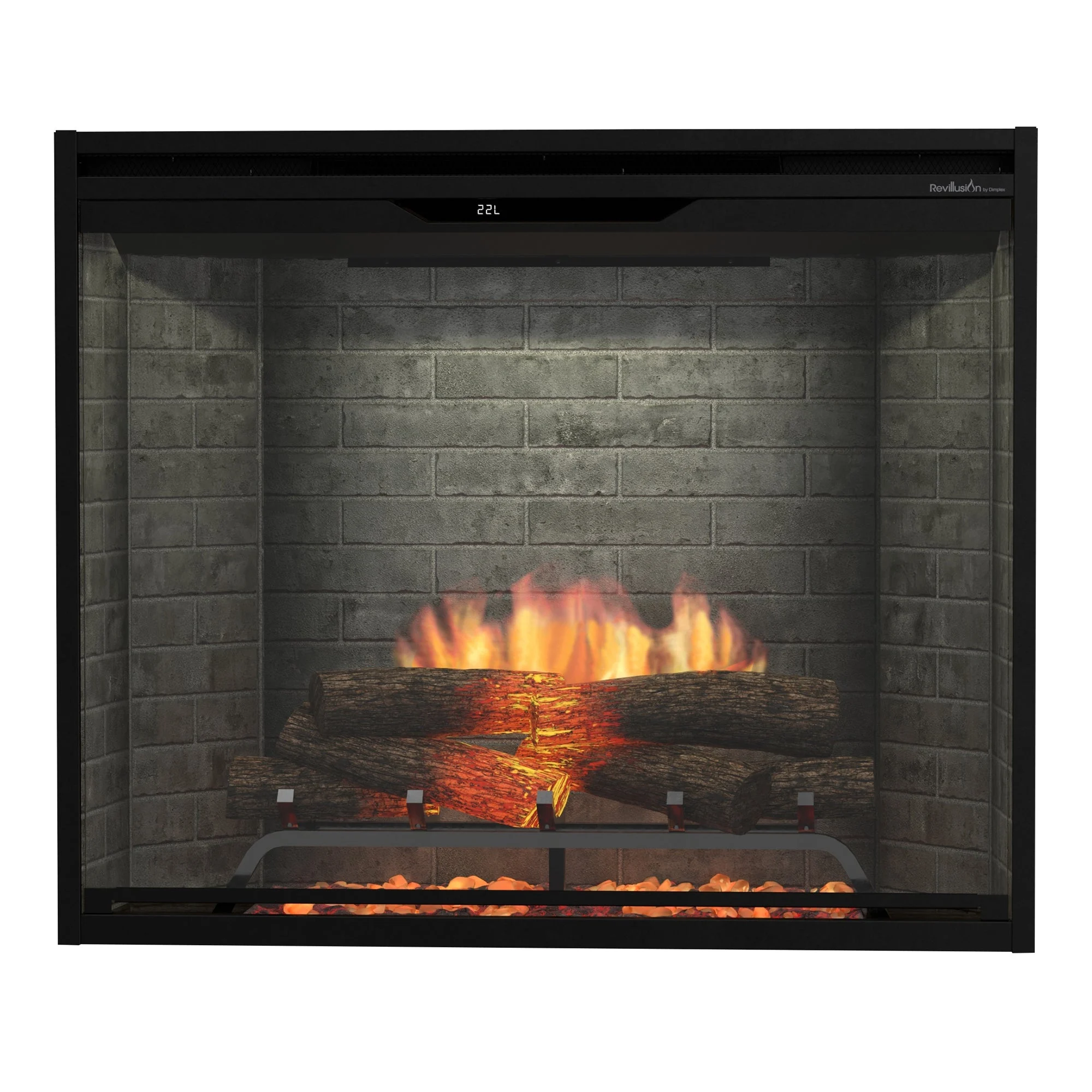 Dimplex Revillusion 36" Portrait Built-in Electric Firebox With Neutral Brick Backer