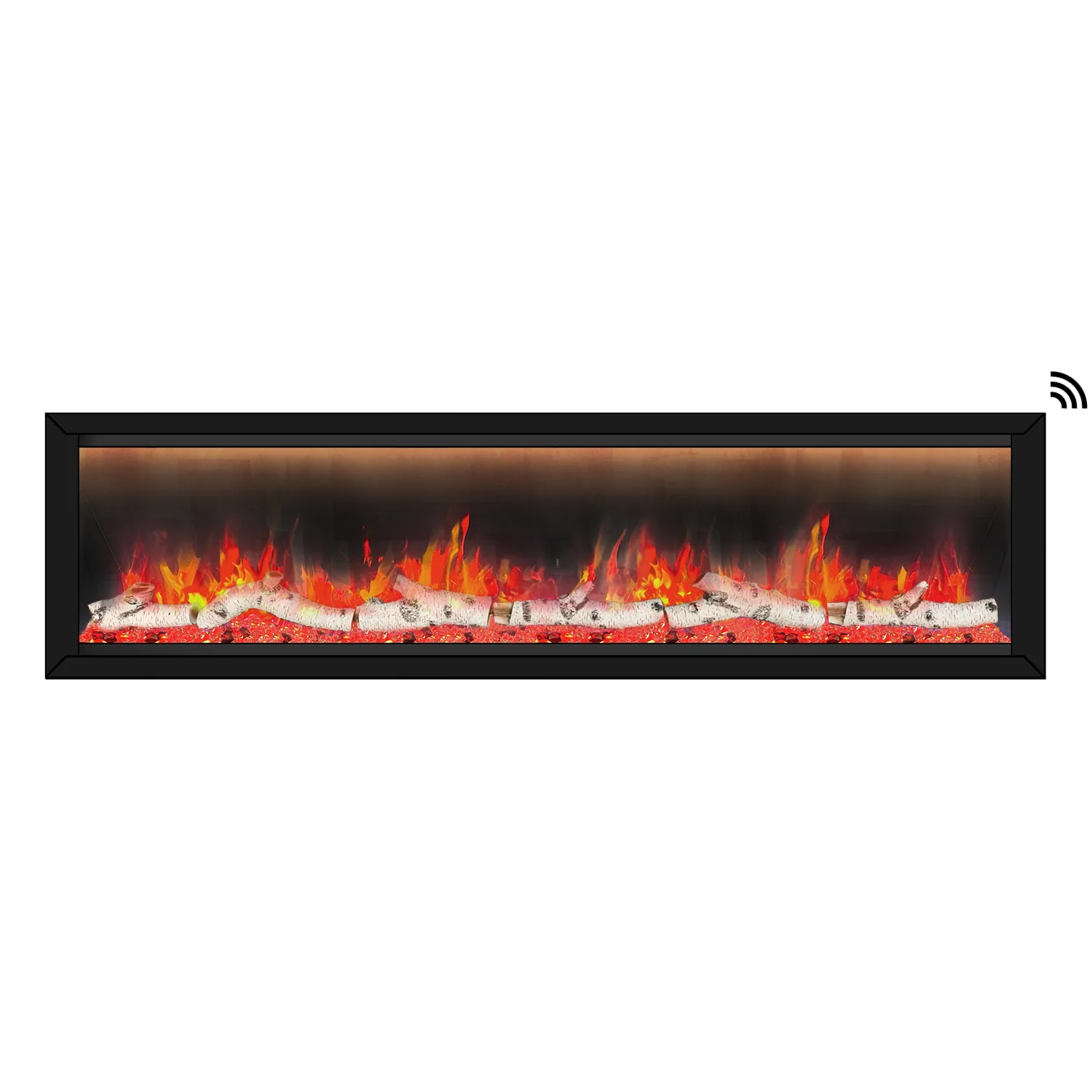 Dynasty Allegro 76" Built-in / Flush-Mount Smart Linear Electric Fireplace
