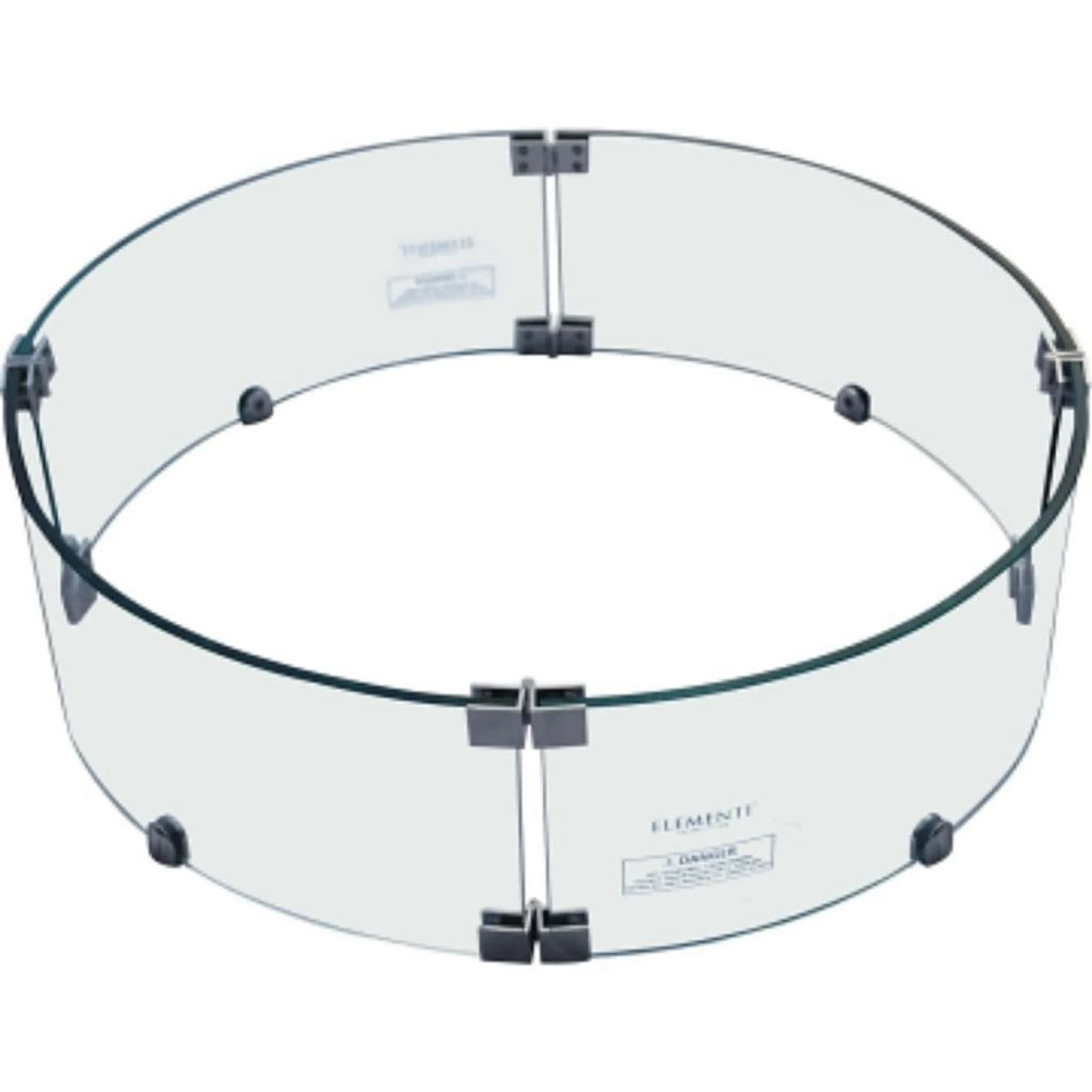 Elementi 24" Round Glass Wind Shield for Metropolis & Columbia & Boulder & Manchester Fire Table
