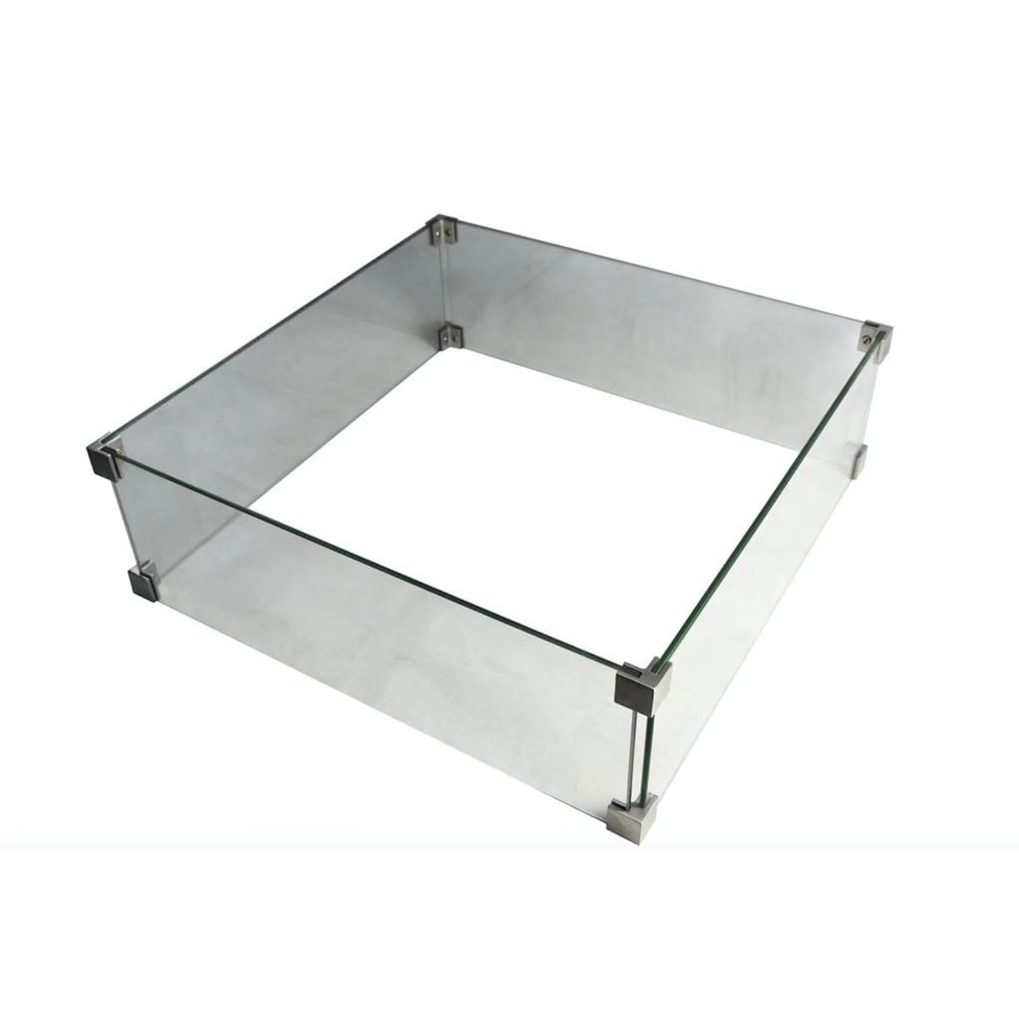 Elementi Birmingham 22" Square Clear Tempered Glass Table Wind Screen (ONF01-219D)