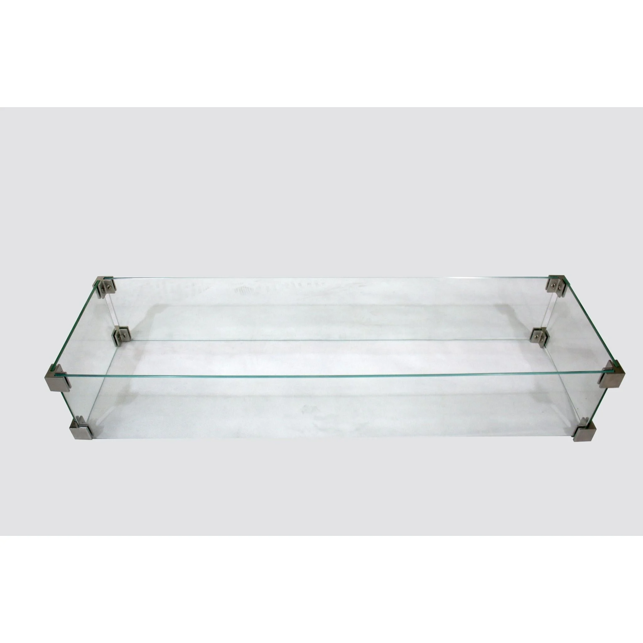 Elementi Granville 14" Rectangle Clear Tempered Glass Wind Shield