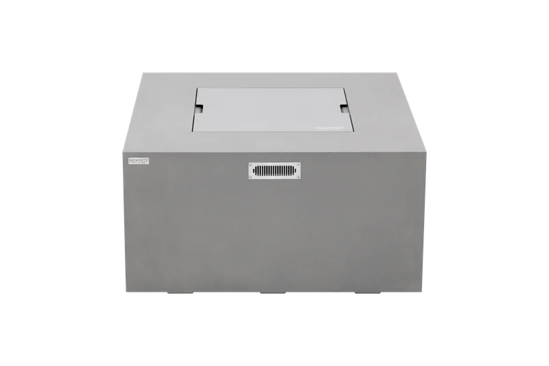 Elementi Rocky 43" Square Light Grey Propane Fire Table with Hidden Tank