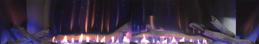 Empire 6 Pieces Ceramic Fiber Driftwood Log Set With Stones and Locator Pins for 72" Boulevard Vent Free Linear Fireplace
