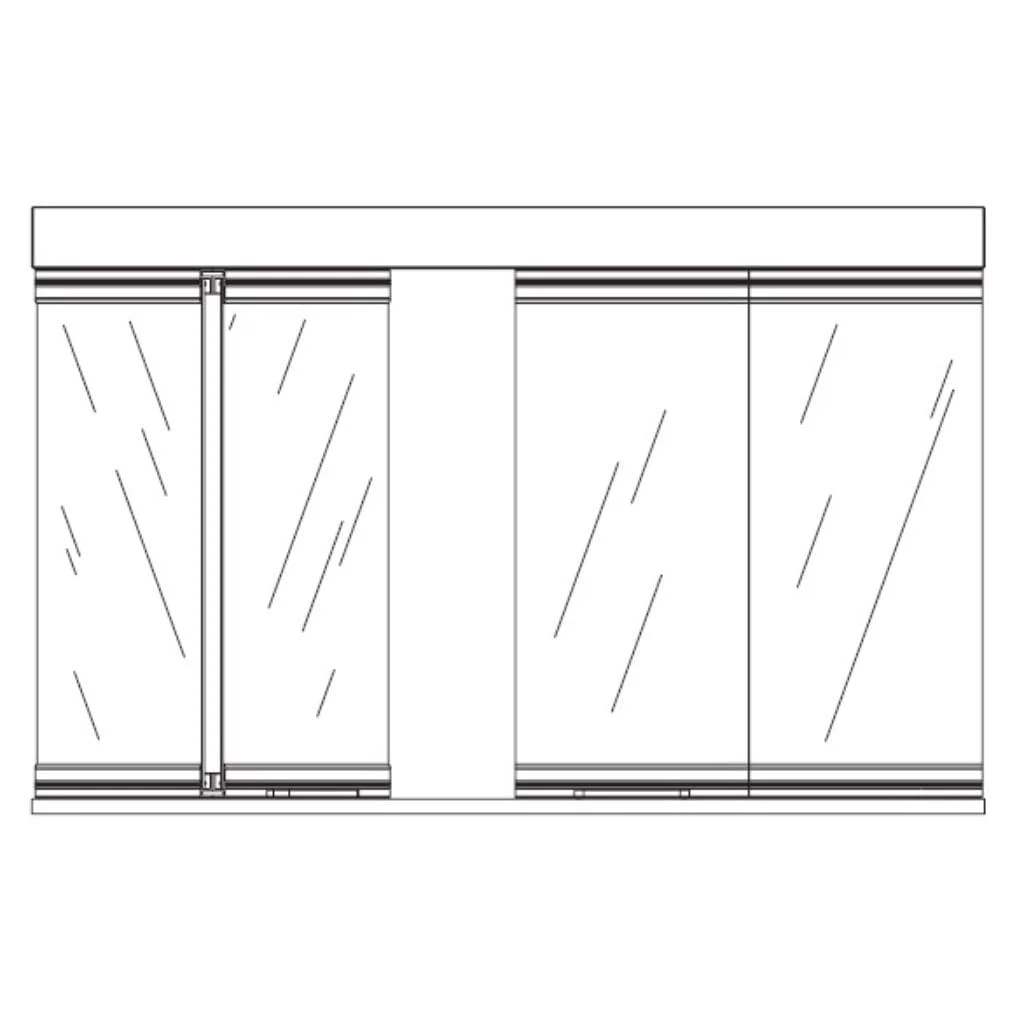Empire Bi-Fold Black Glass Doors for 42" Keystone B-Vent Premium Fireplace