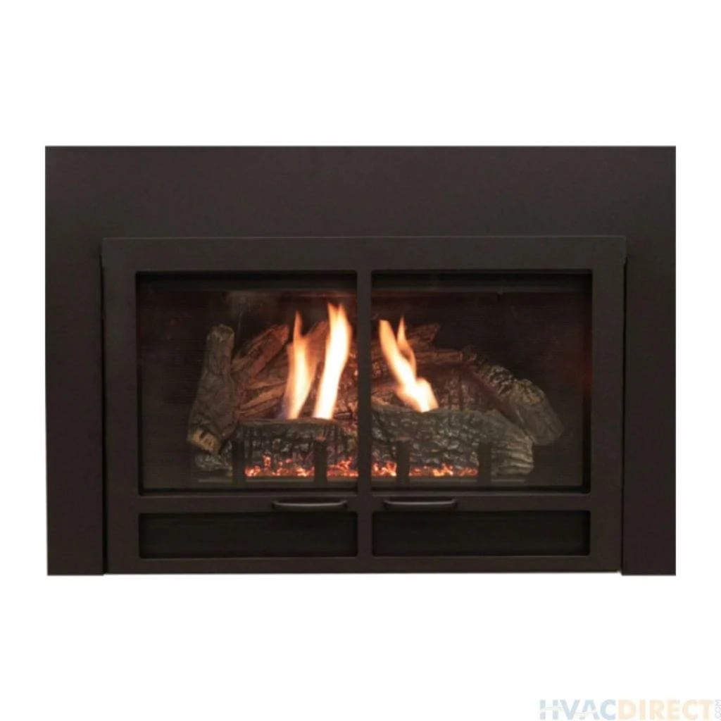 Empire Black Transom Decorative Door Front for 34" Large Innsbrook Direct Vent Fireplace Insert