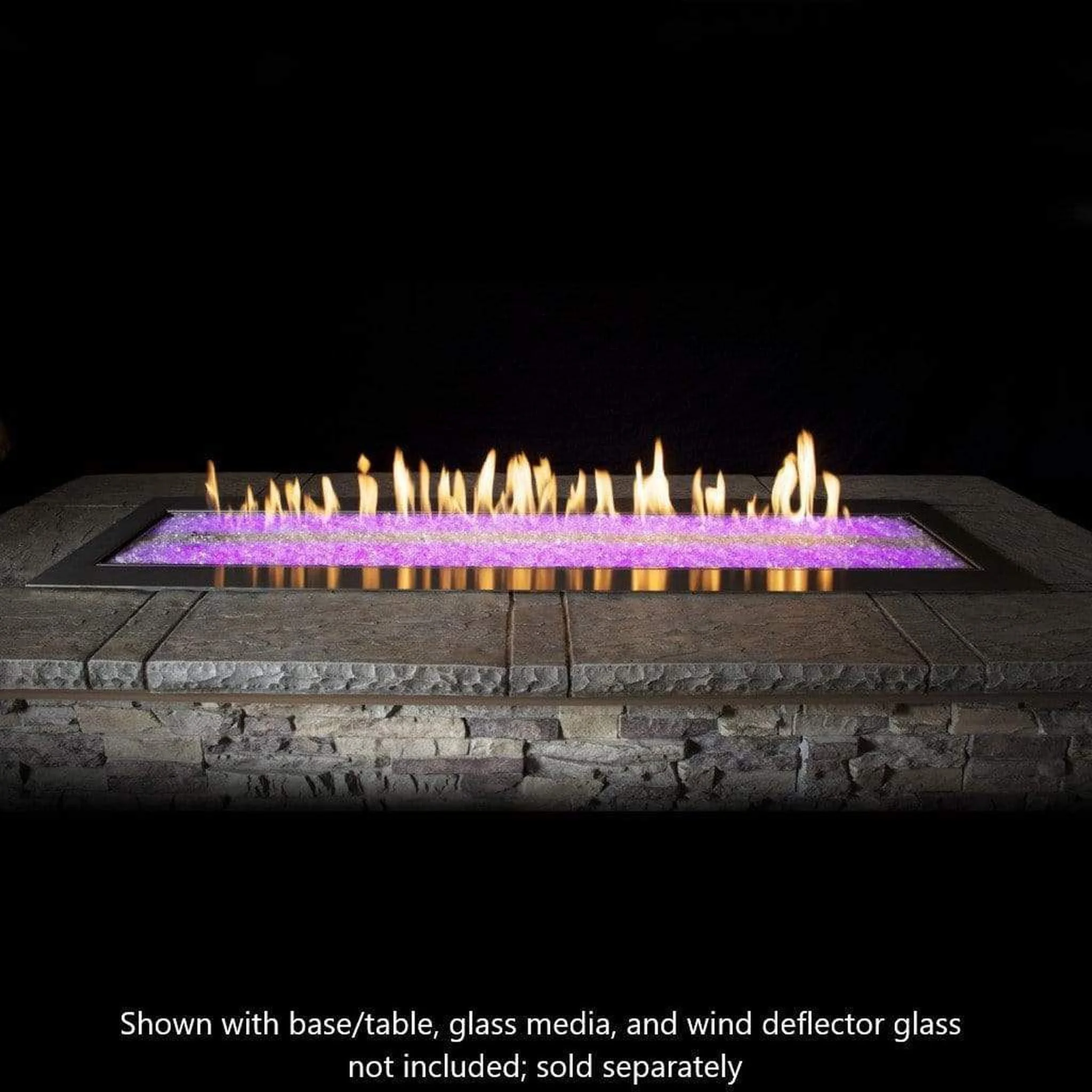Empire Carol Rose Coastal 48" Stainless Steel Manual Control With Multicolor LED Lighting, Propane Gas Outdoor Linear Fire Pit