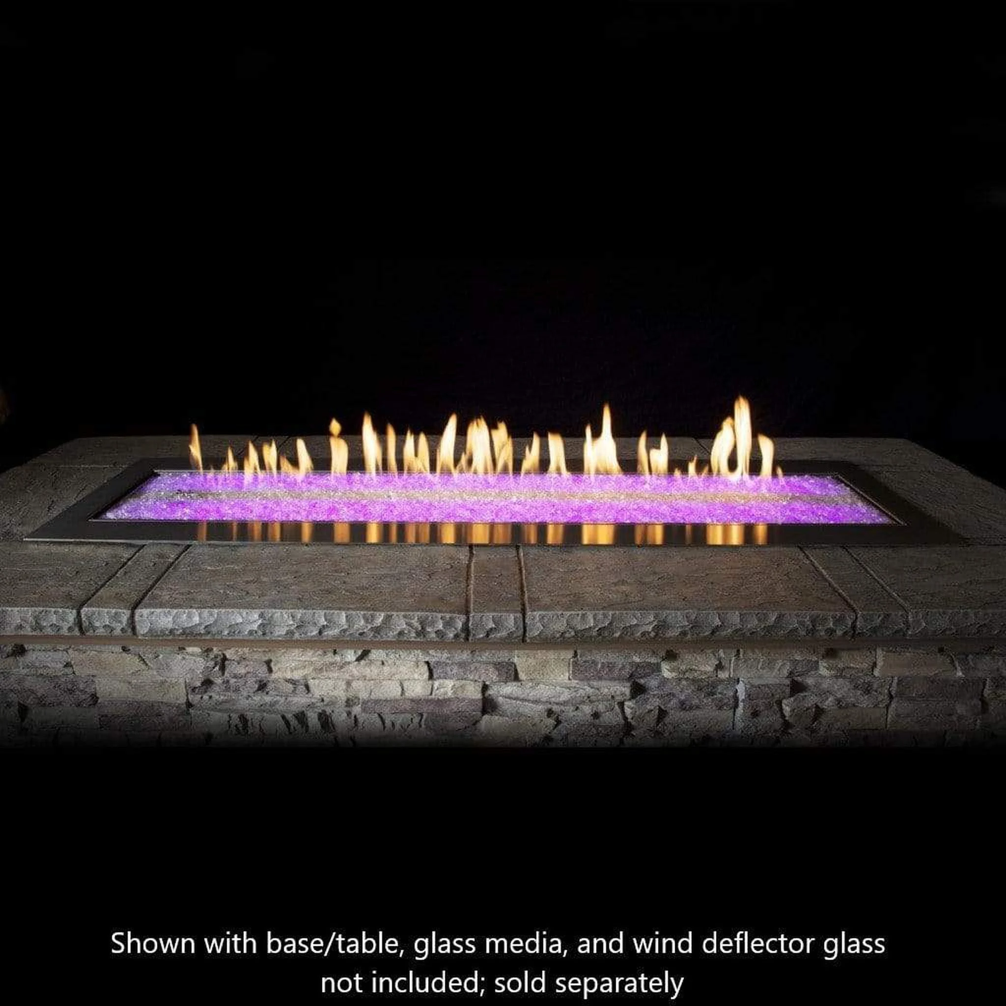 Empire Carol Rose Coastal 60" Stainless Steel Manual Control With Multicolor LED Lighting, Propane Gas Outdoor Linear Fire Pit