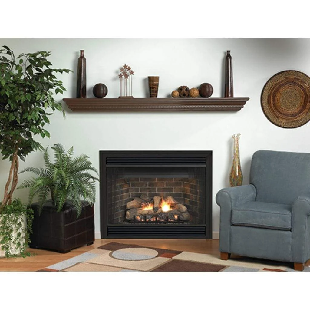 Empire Keystone 34" Intermittent Pilot Control With Louver, Natural Gas B-Vent Deluxe Fireplace