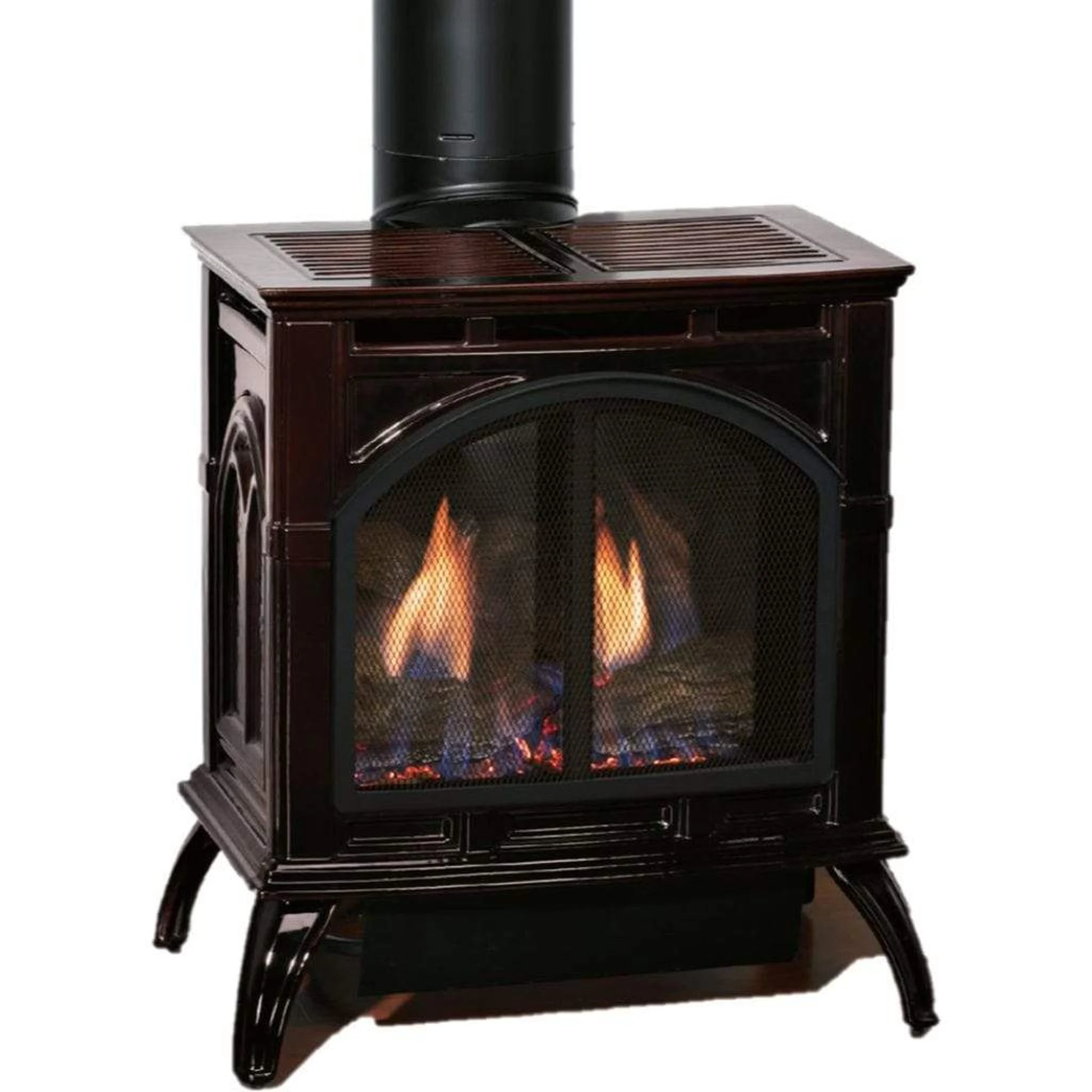 Empire Spirit 22" Matte Black Finish Millivolt Control With On/Off Switch, Propane Gas Direct Vent Cast Iron Small Stove