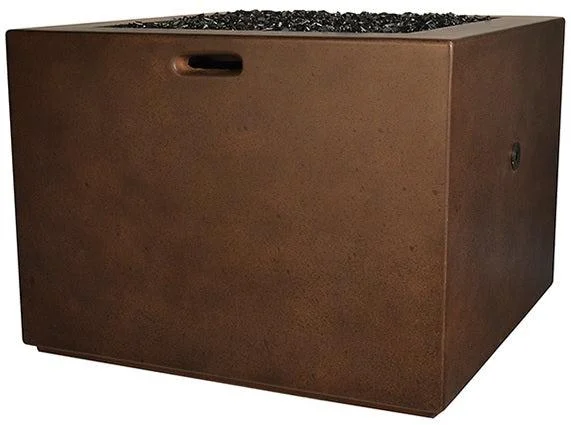 Fire by Design 34" Fire Cube Eureka Finish Natural Gas Fire Pit Table - 30VDC AWEIS With Field Serviceable Pilot Burner