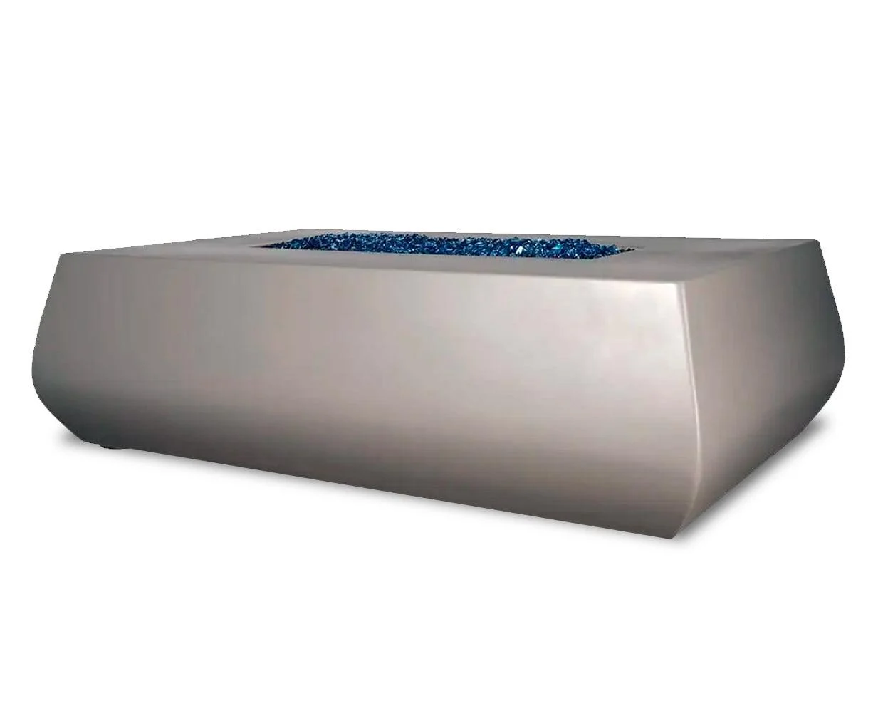 Fire by Design 64" Belize Rectangle English Lead Finish Natural Gas Fire Pit Table - Battery Powered Ignition System Kit