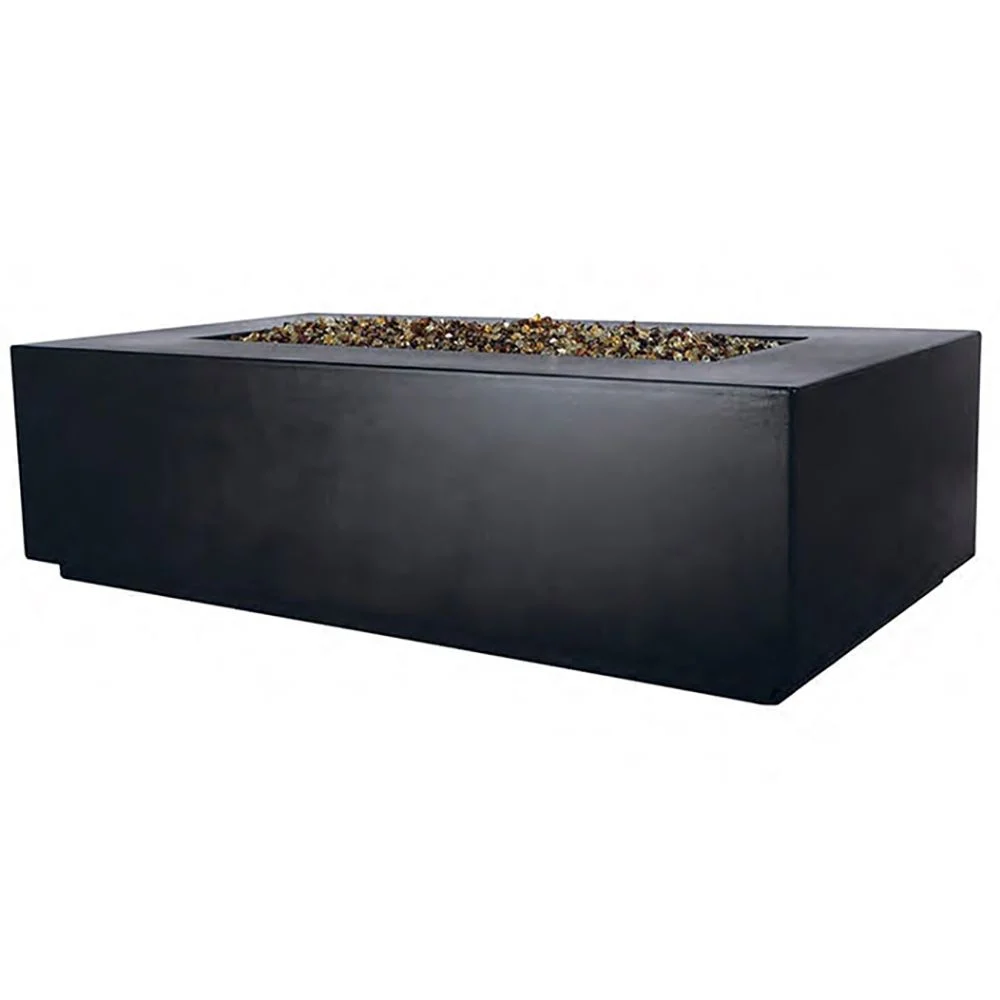 Fire by Design 78" Manhattan Rectangle Khaki Finish Propane Fire Pit Table - Match Light