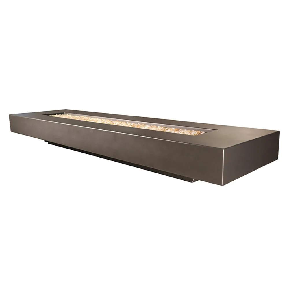Fire by Design 96" Midway Rectangle Coronado Finish Natural Gas Fire Pit Table - Match Light