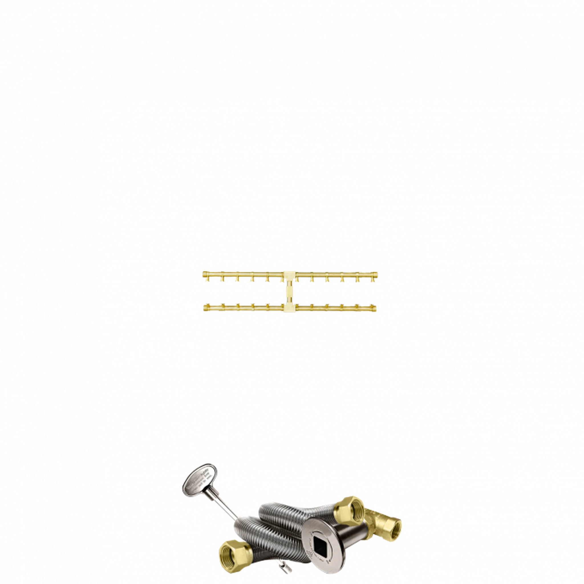 Firegear Pro Series 30" Brass Propane Gas Fire Pit H-Burner Kit