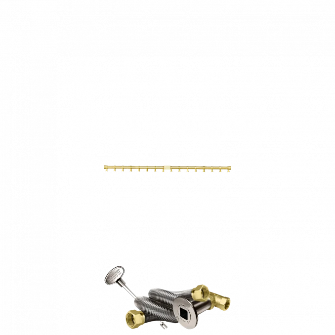 Firegear Pro Series 38" Brass Natural Gas Fire Pit T-Burner Kit