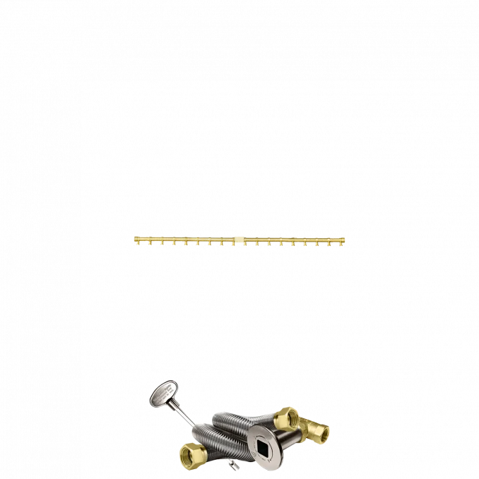 Firegear Pro Series 44" Brass Natural Gas Fire Pit T-Burner Kit