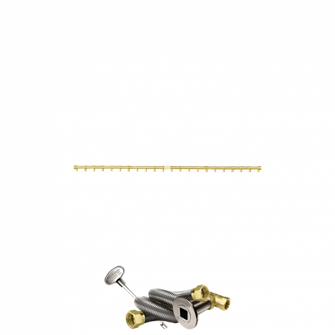 Firegear Pro Series 56" Brass Natural Gas Fire Pit T-Burner Kit