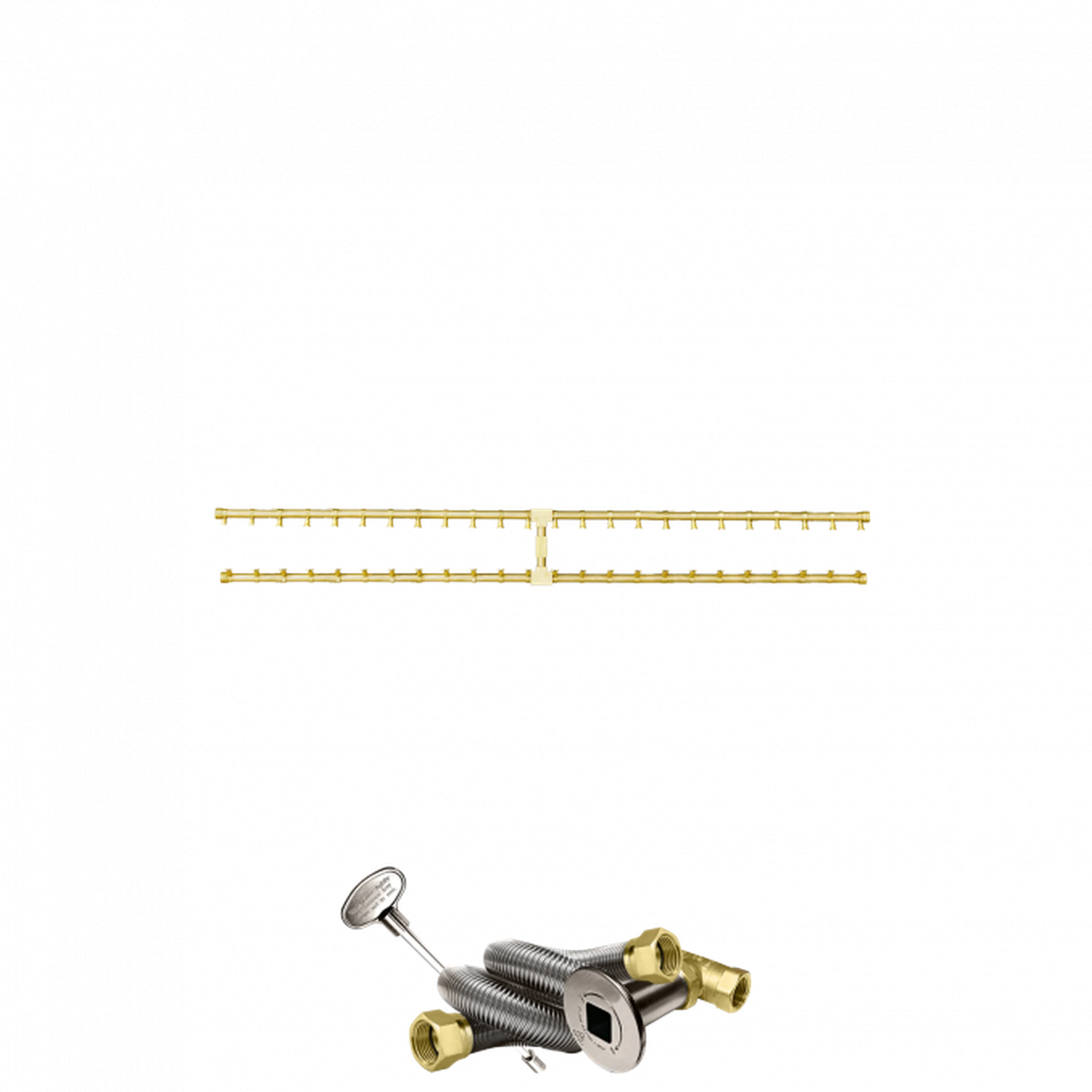 Firegear Pro Series 60" Brass Propane Gas Fire Pit H-Burner Kit