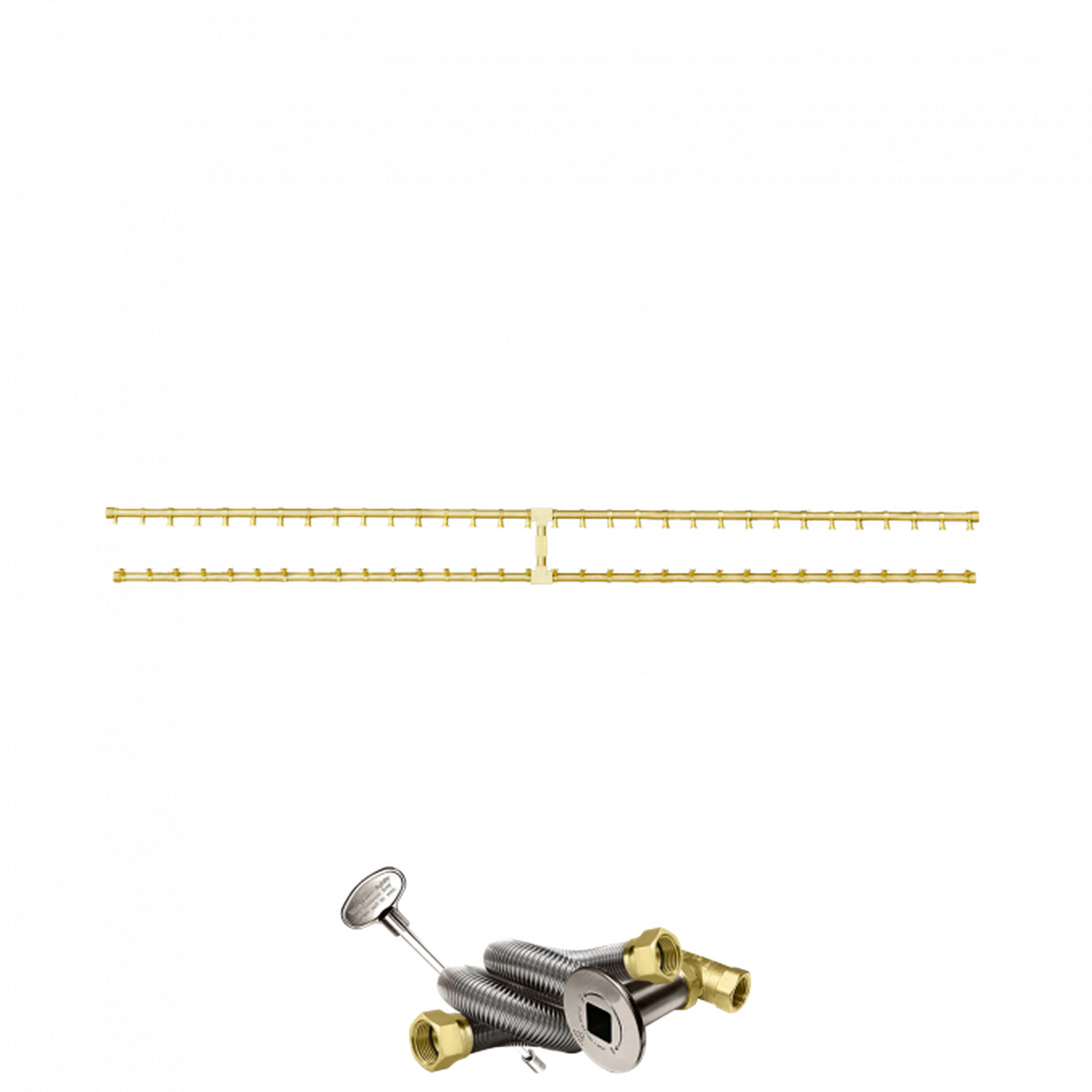 Firegear Pro Series 80" Brass Propane Gas Fire Pit H-Burner Kit