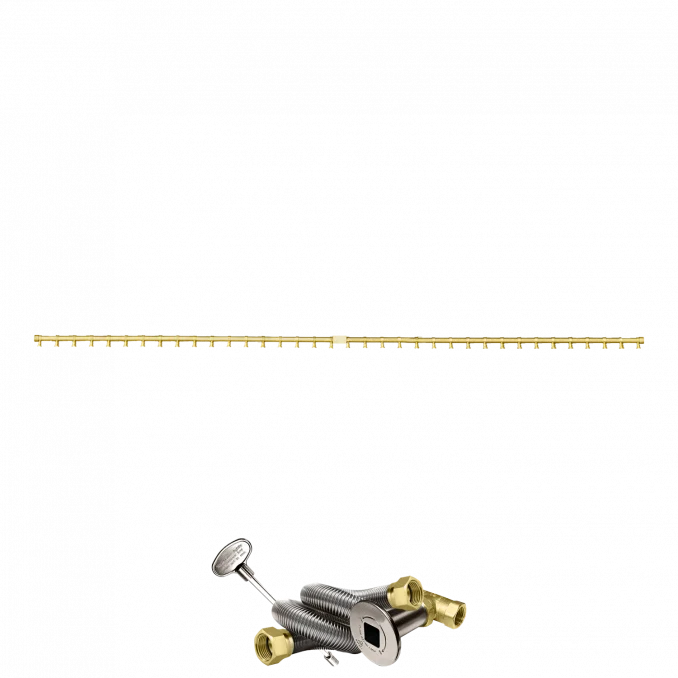 Firegear Pro Series 90" Brass Natural Gas Fire Pit T-Burner Kit