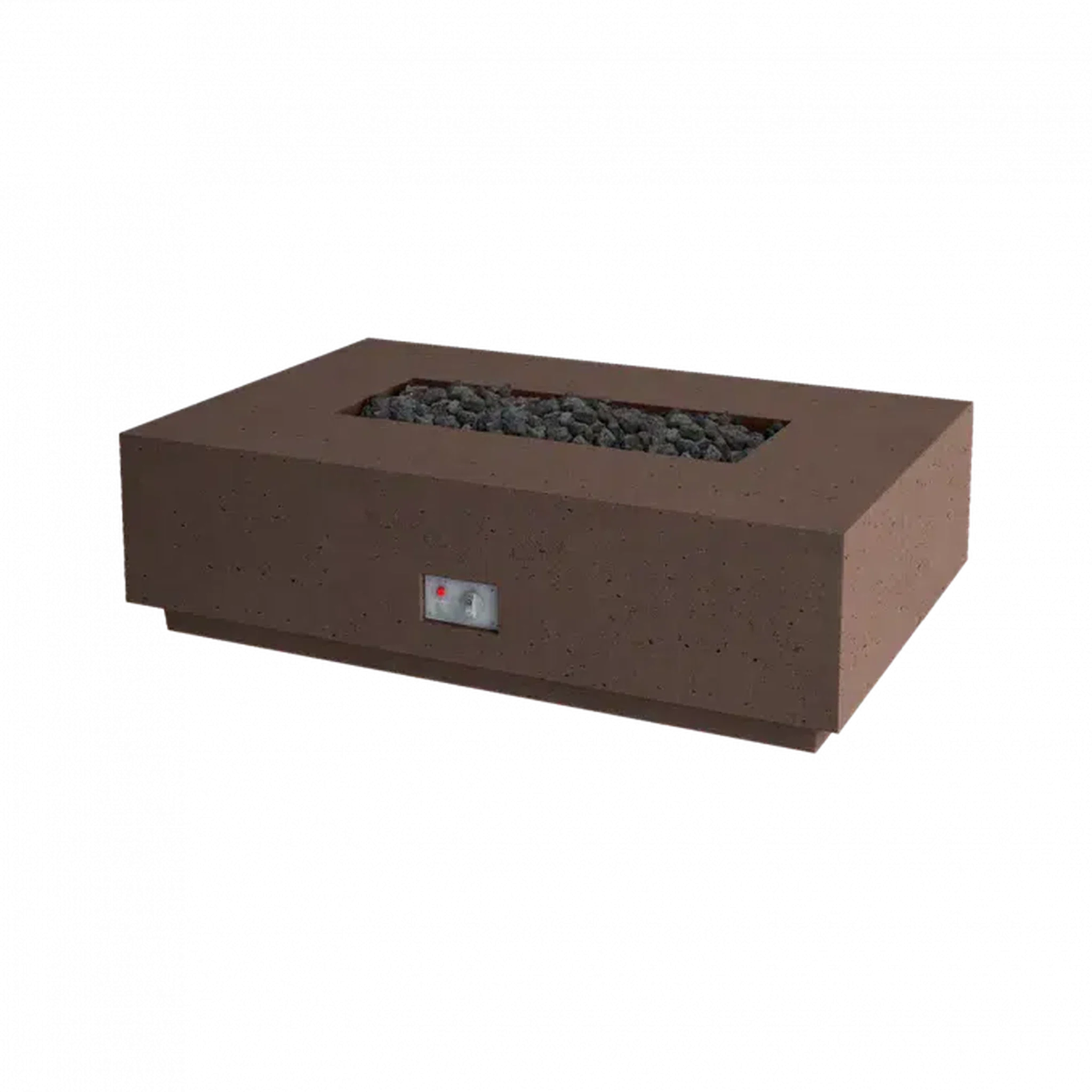 Firegear Sanctuary 1 56" Chocolate Rectangular Stainless Steel Propane Gas Fire Table With Thermocouple Piloted Safety Ignition System