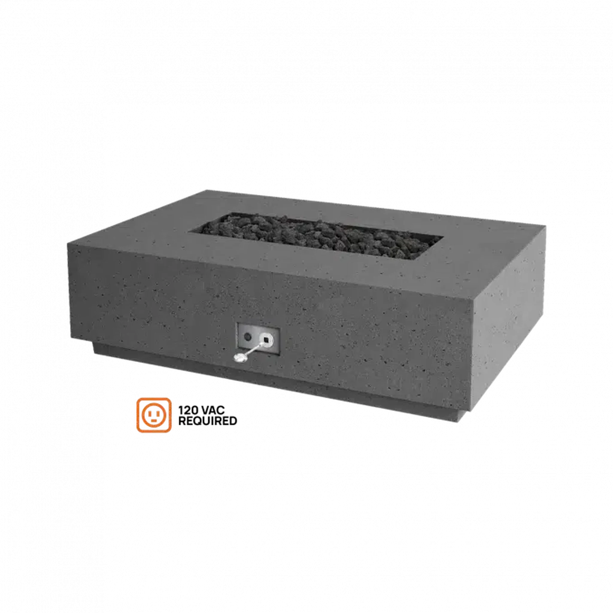 Firegear Sanctuary 1 56" Slate Rectangular Stainless Steel Propane Gas Fire Table With All Weather Electronic Ignition System