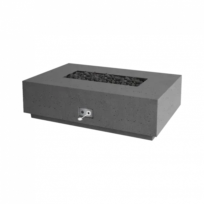 Firegear Sanctuary 1 56" Slate Rectangular Stainless Steel Natural Gas Fire Table With Match Throw Ignition System