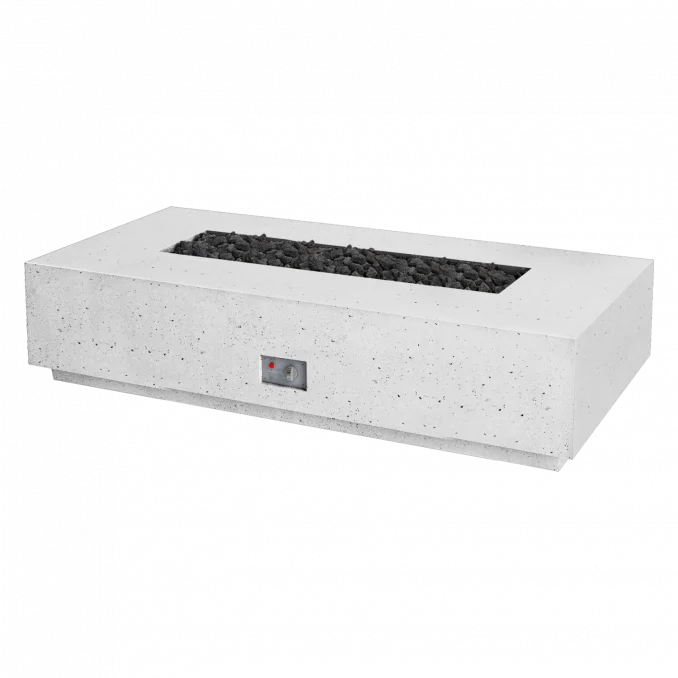 Firegear Sanctuary 76 76" Arctic Rectangular Stainless Steel Propane Gas Fire Table With Thermocouple Piloted Safety Ignition System