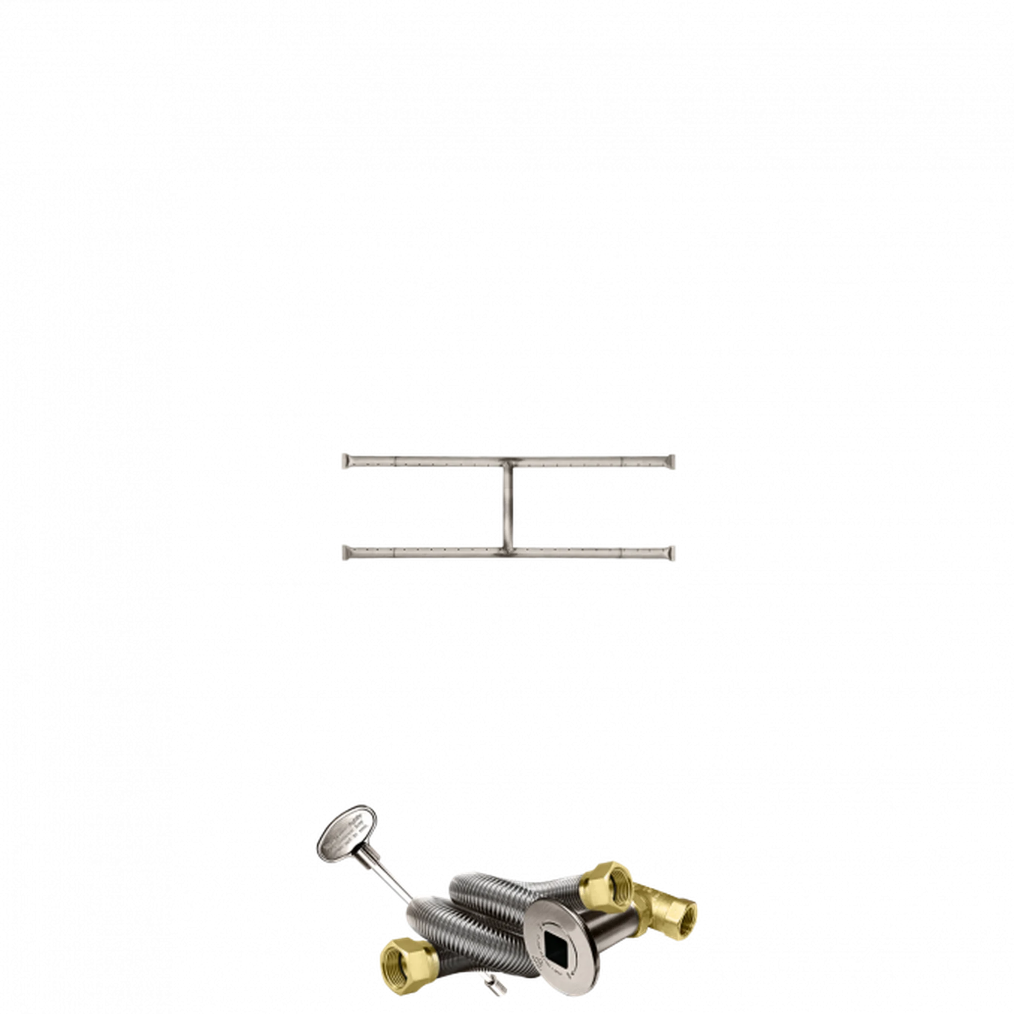 Firegear Stainless Steel Series 33" x 10" Natural Gas Fire Pit H-Burner Kit
