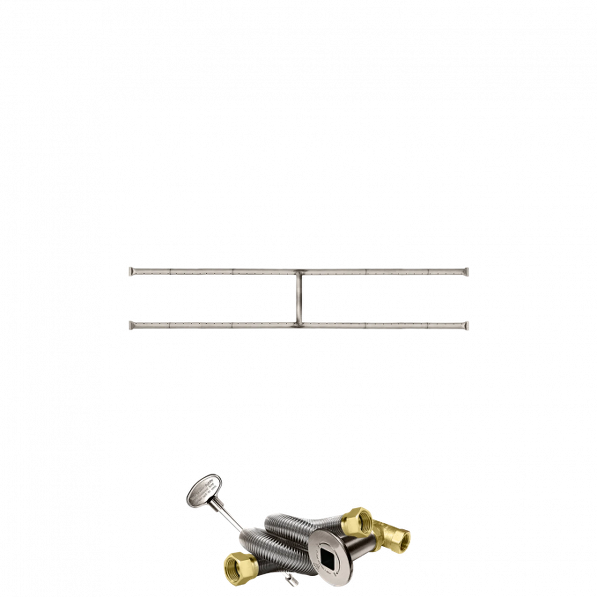 Firegear Stainless Steel Series 57" x 10" Natural Gas Fire Pit H-Burner Kit