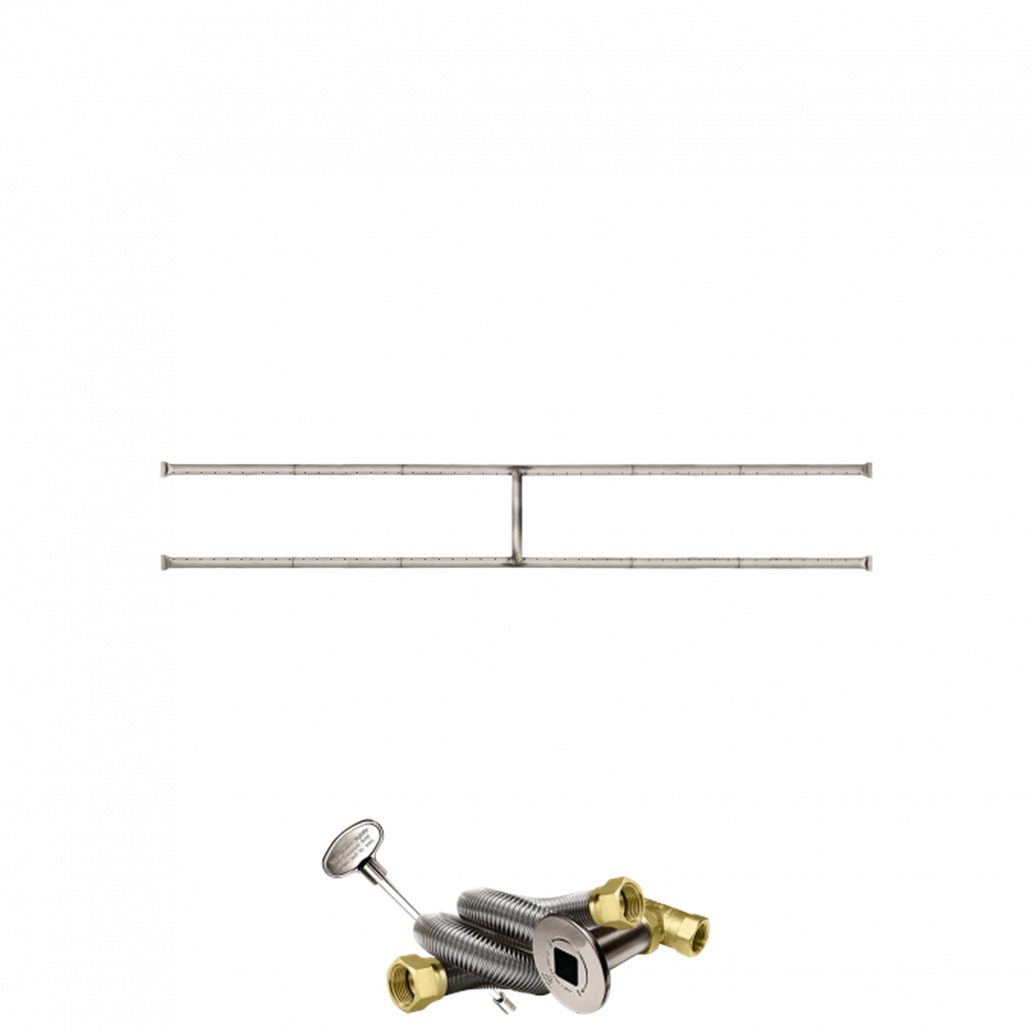 Firegear Stainless Steel Series 69" x 10" Natural Gas Fire Pit H-Burner Kit