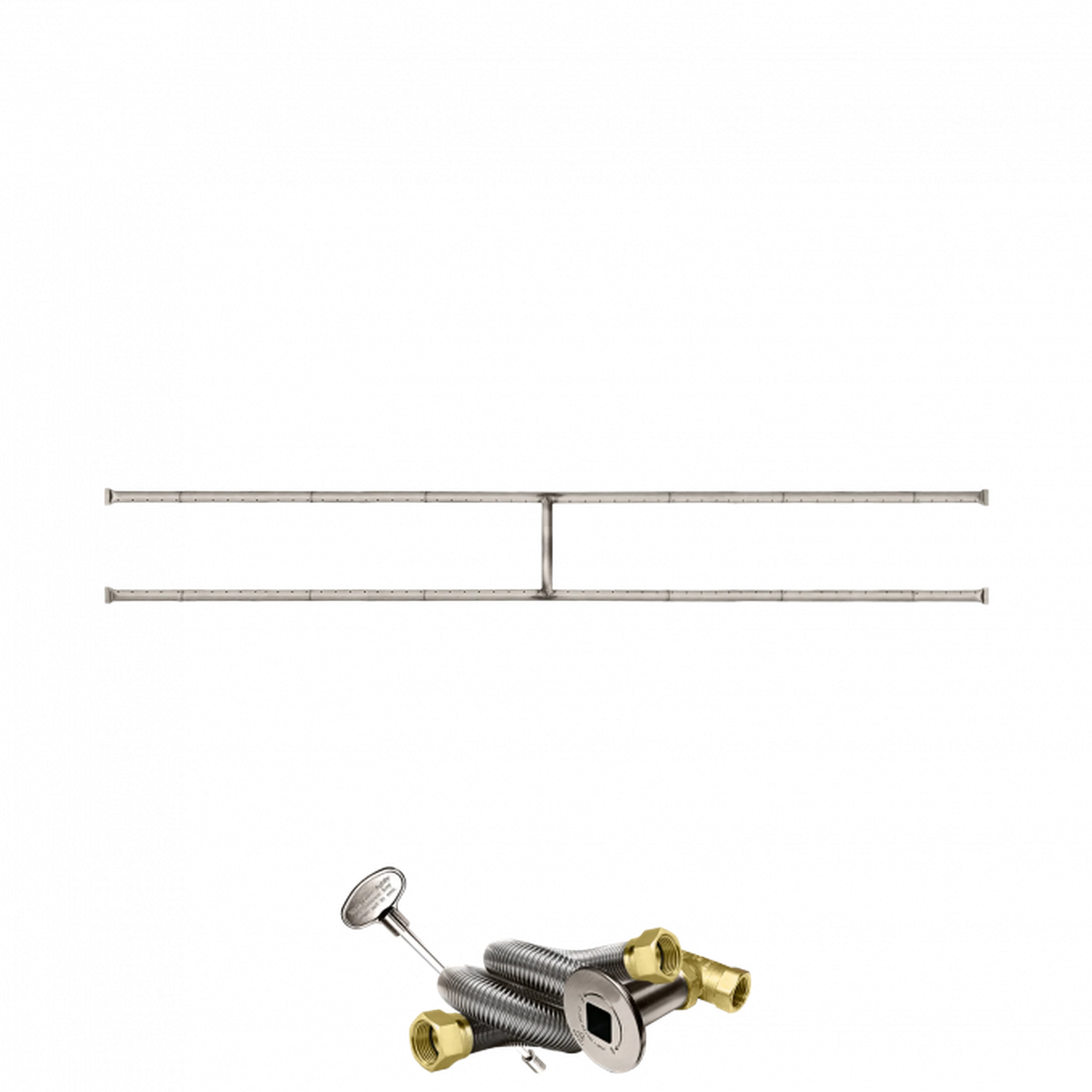 Firegear Stainless Steel Series 81" x 10" Natural Gas Fire Pit H-Burner Kit