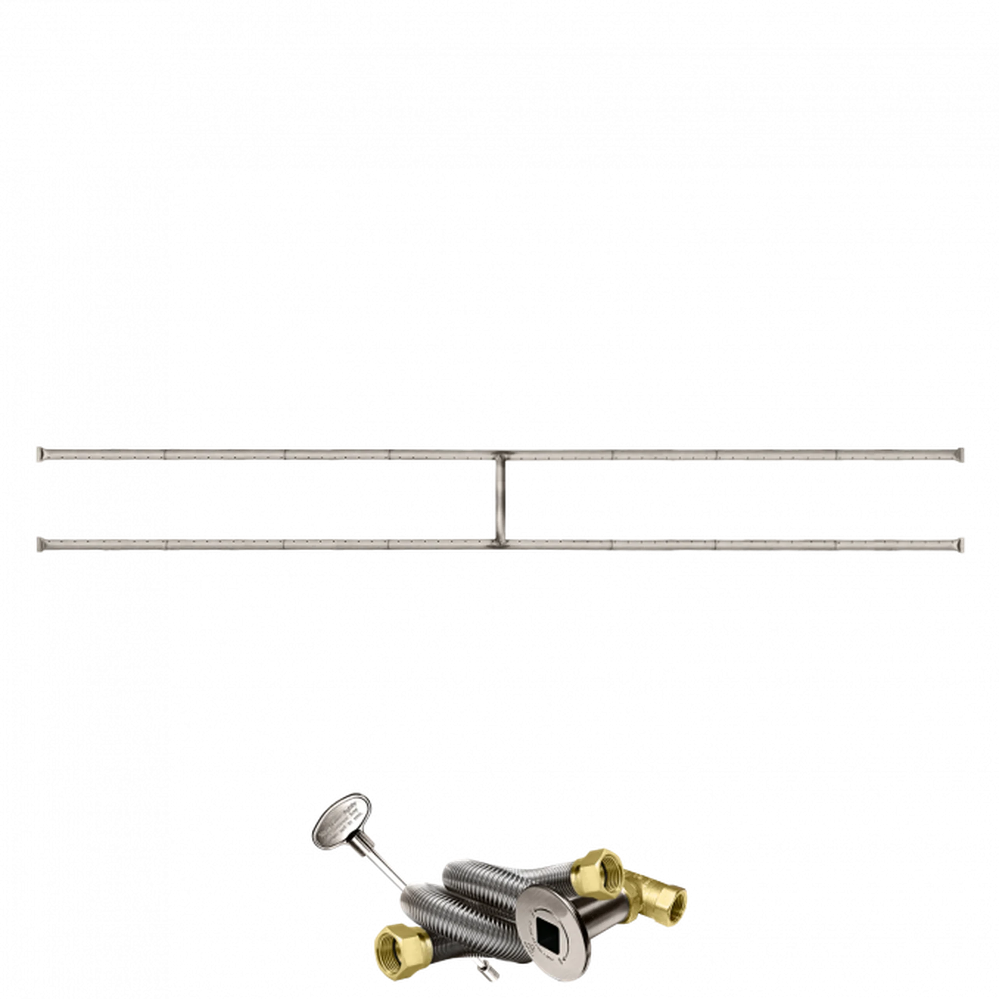Firegear Stainless Steel Series 93" x 10" Natural Gas Fire Pit H-Burner Kit