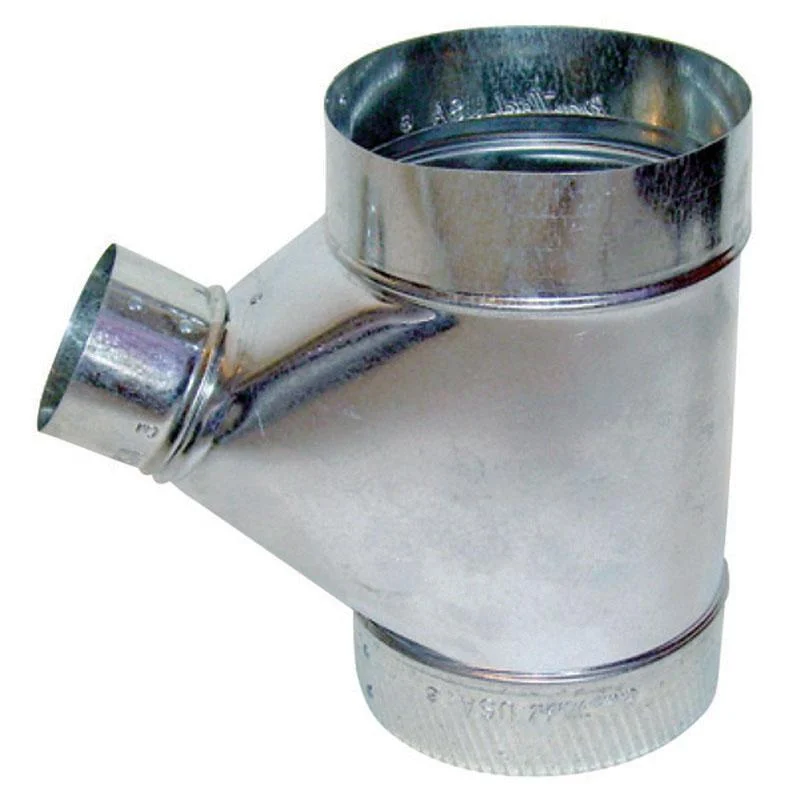 Gray Metal 5" x 5" x 4" Galvanized GALY54 Connector Pipe Reducing Y Connector