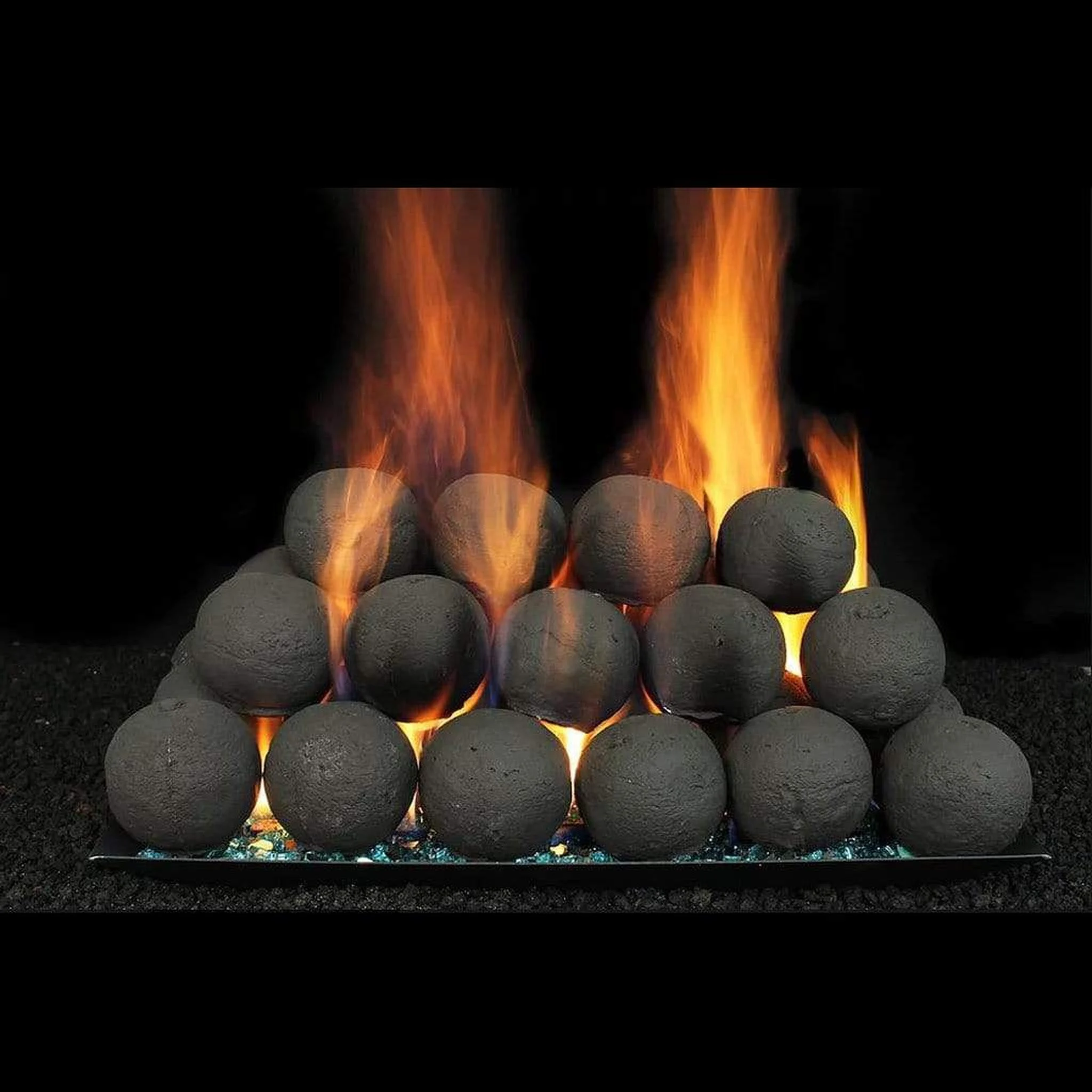 Hargrove Colonial Cannon Ball 30” x 4” Brown Full Pan 32 Pieces Burner Set