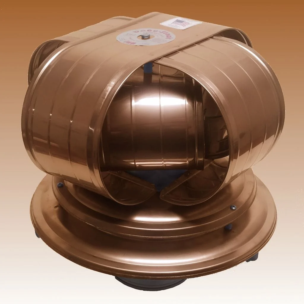 ICP Vacu-Stack Air Cooled 16" Lid 10" Inner Diameter Copper Wind Chimney Cap