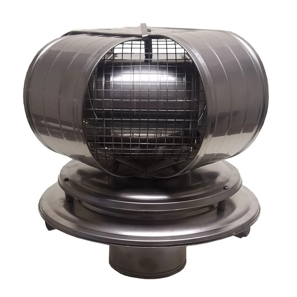 ICP Vacu-Stack Air Cooled 19" Lid 12" Inner Diameter Stainless Steel Wind Chimney Cap With 1" Screen