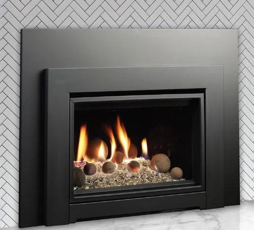 Kingsman 30" Black Clean View Kit With Safety Screen for IDV24 Fireplace Insert